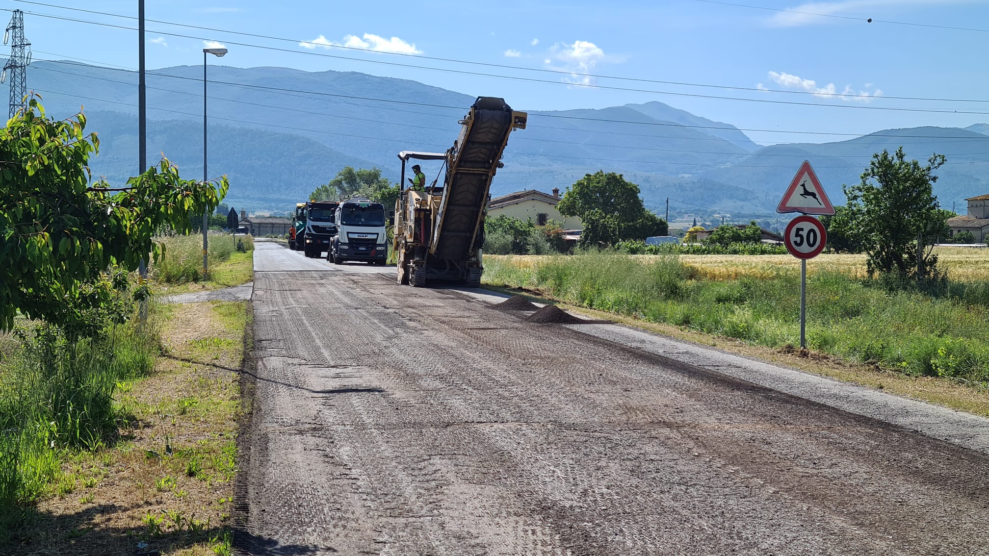 Lavori di manutenzione in Valnerina