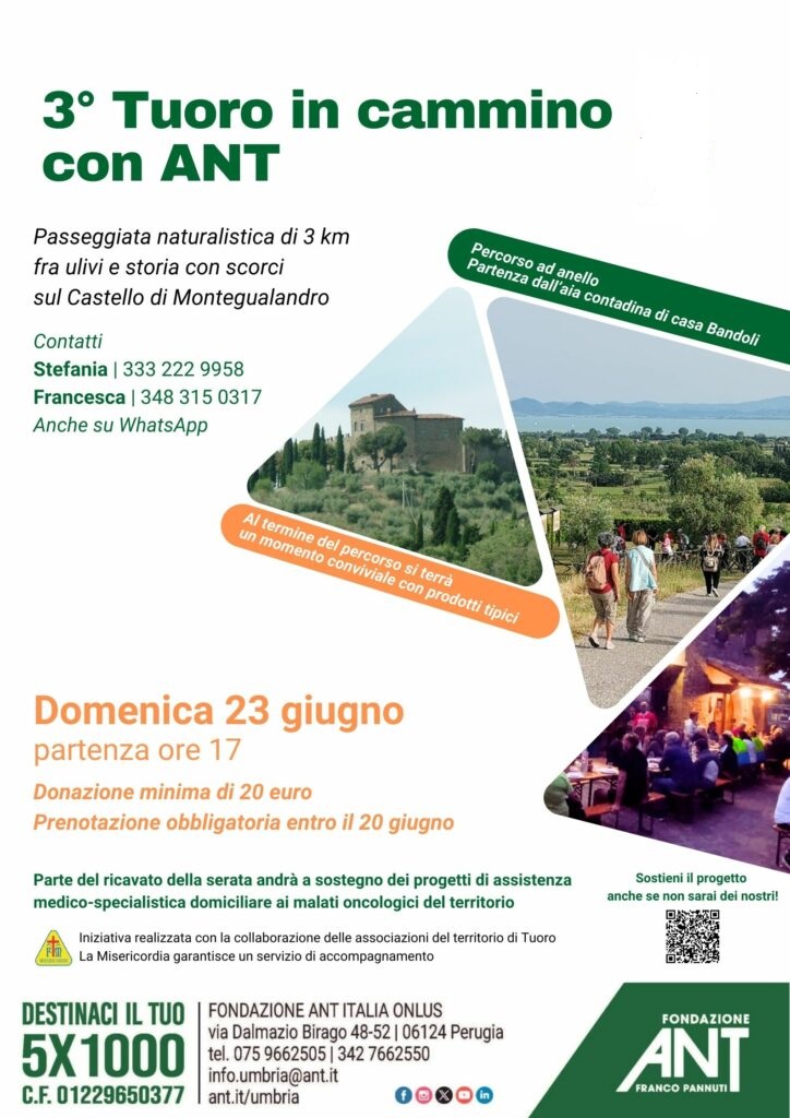Solidarietà – Torna “Tuoro in Cammino con ANT”