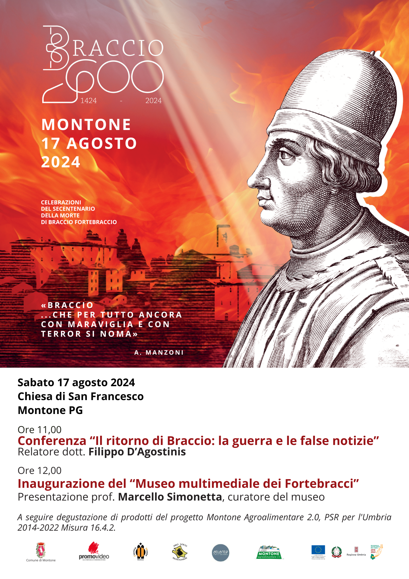 locandina eventi culturali per la Donazione della Santa Spina