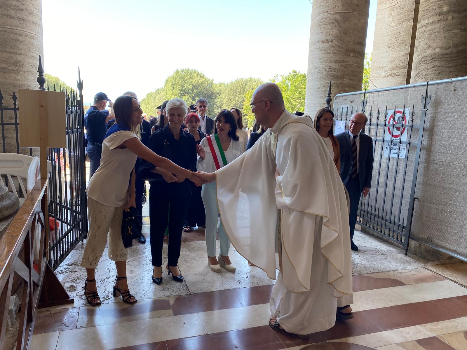 Un momento della celebrazione aucaristica di oggi