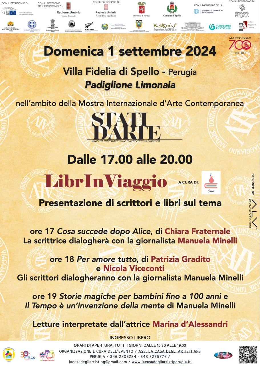 locandina eventi mostra d'arte a Villa Fidelia di Spello