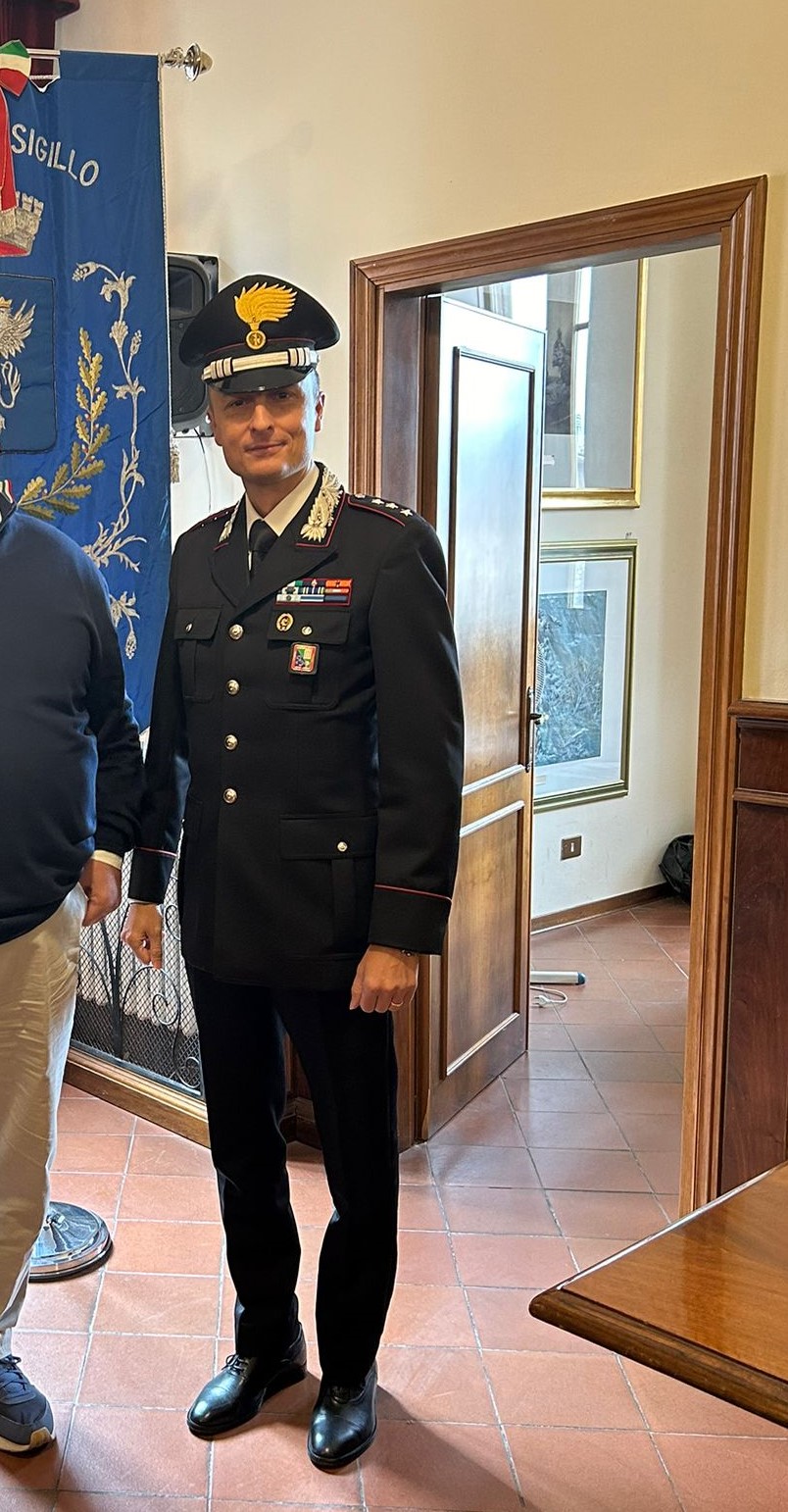 immagine del nuovo Comandante della Compagnia Carabinieri di Gubbio, il Cap. Pasquale Moriglia