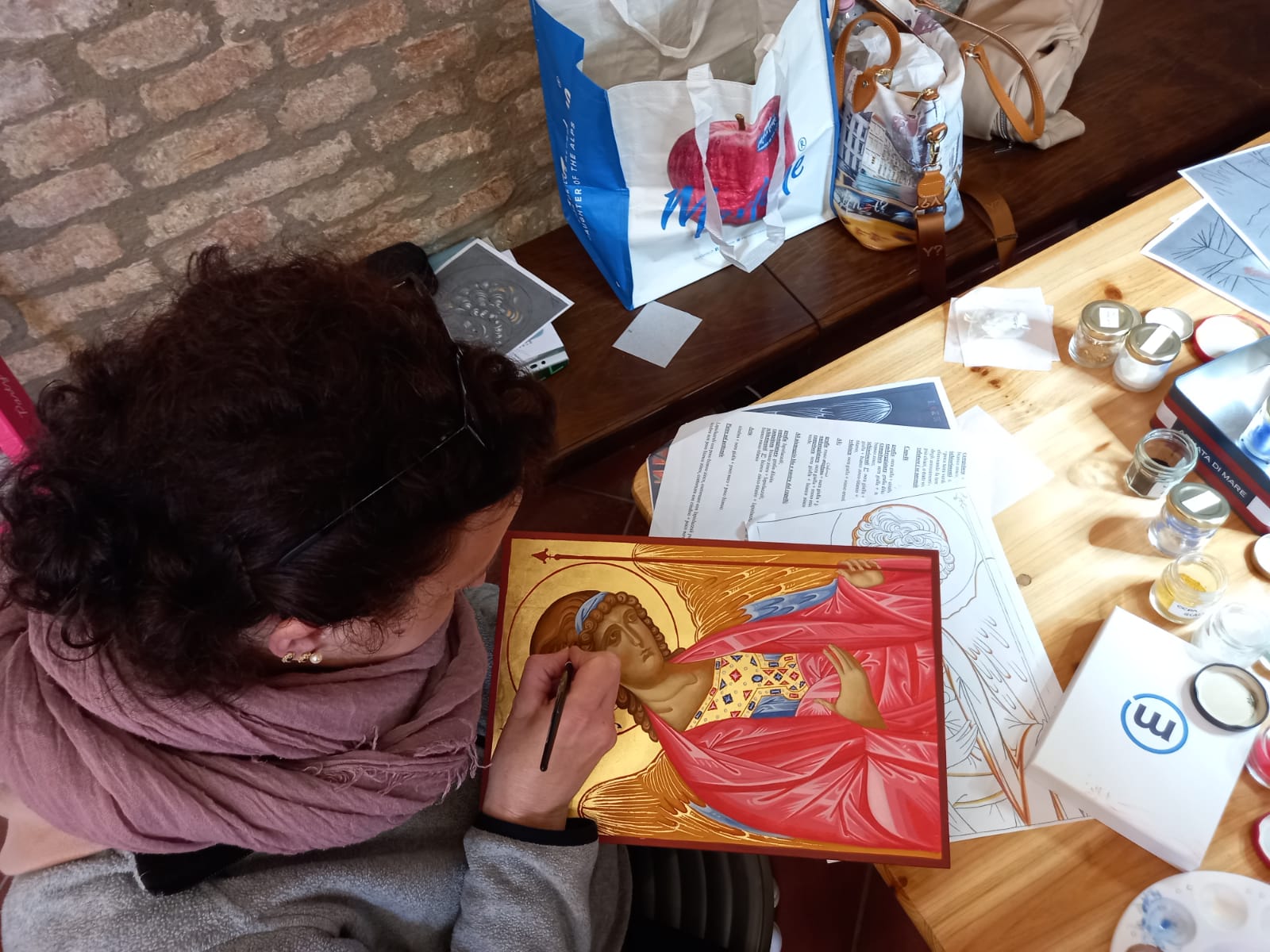 Immagine del corso di pittura dell’icona