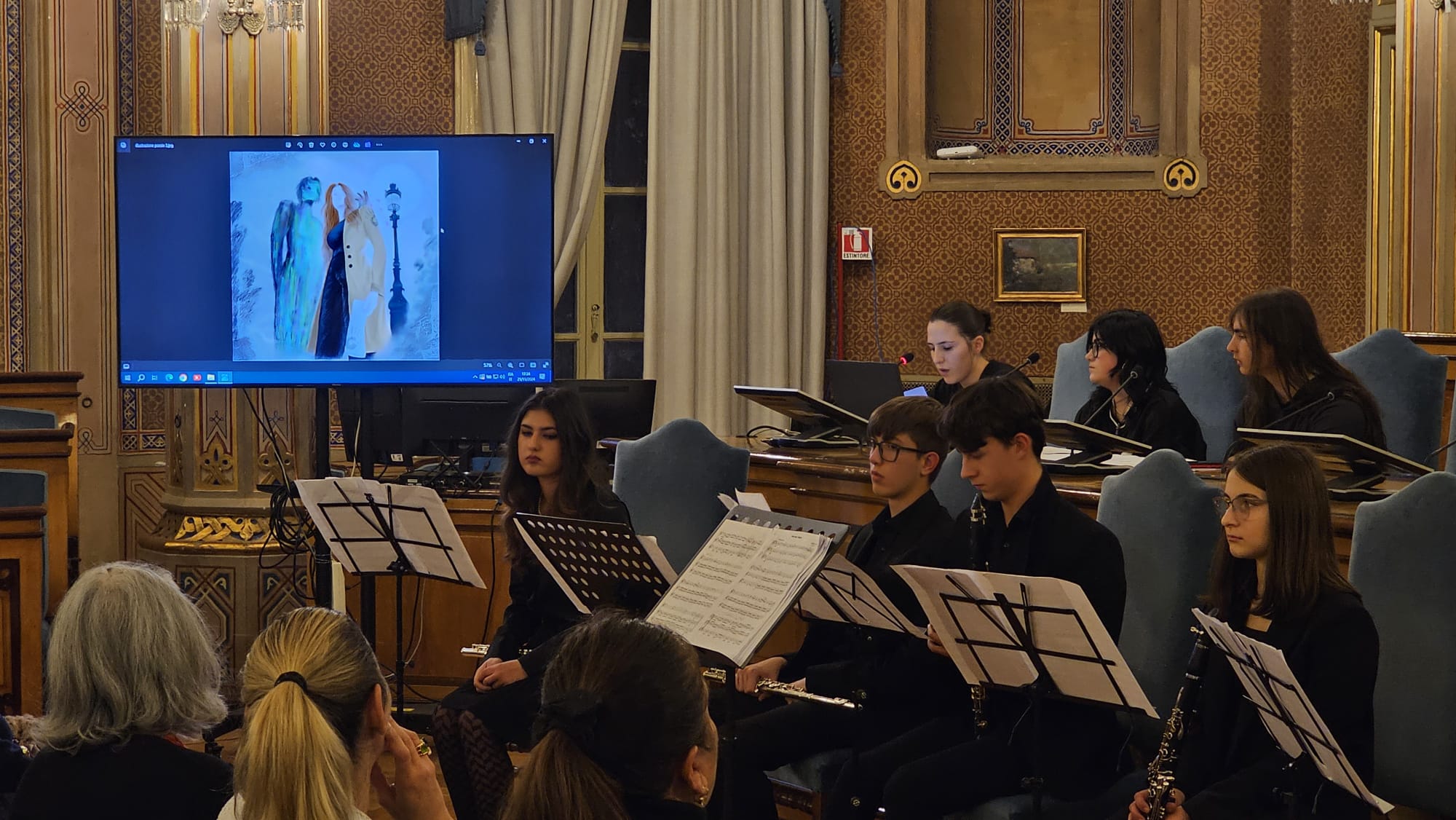 immagine iniziativa nel Palazzo della Provincia di Perugia in occasione della ‘Giornata internazionale per l’eliminazione della violenza contro le donne’ 