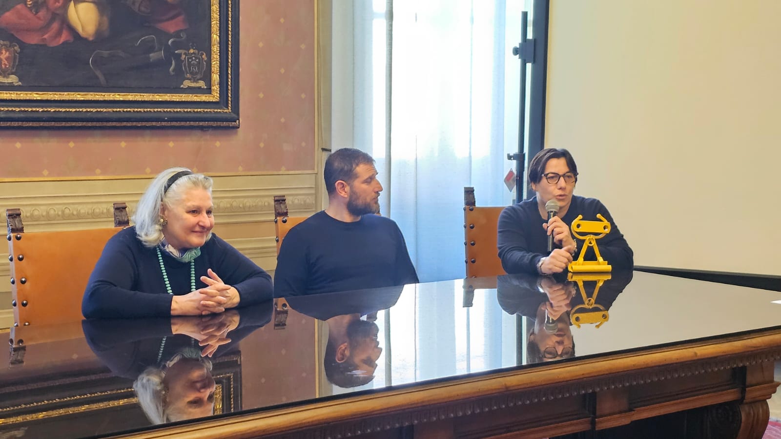 immagine conferenza stampa di presentazione del mercatino “Natale in Rocca”
