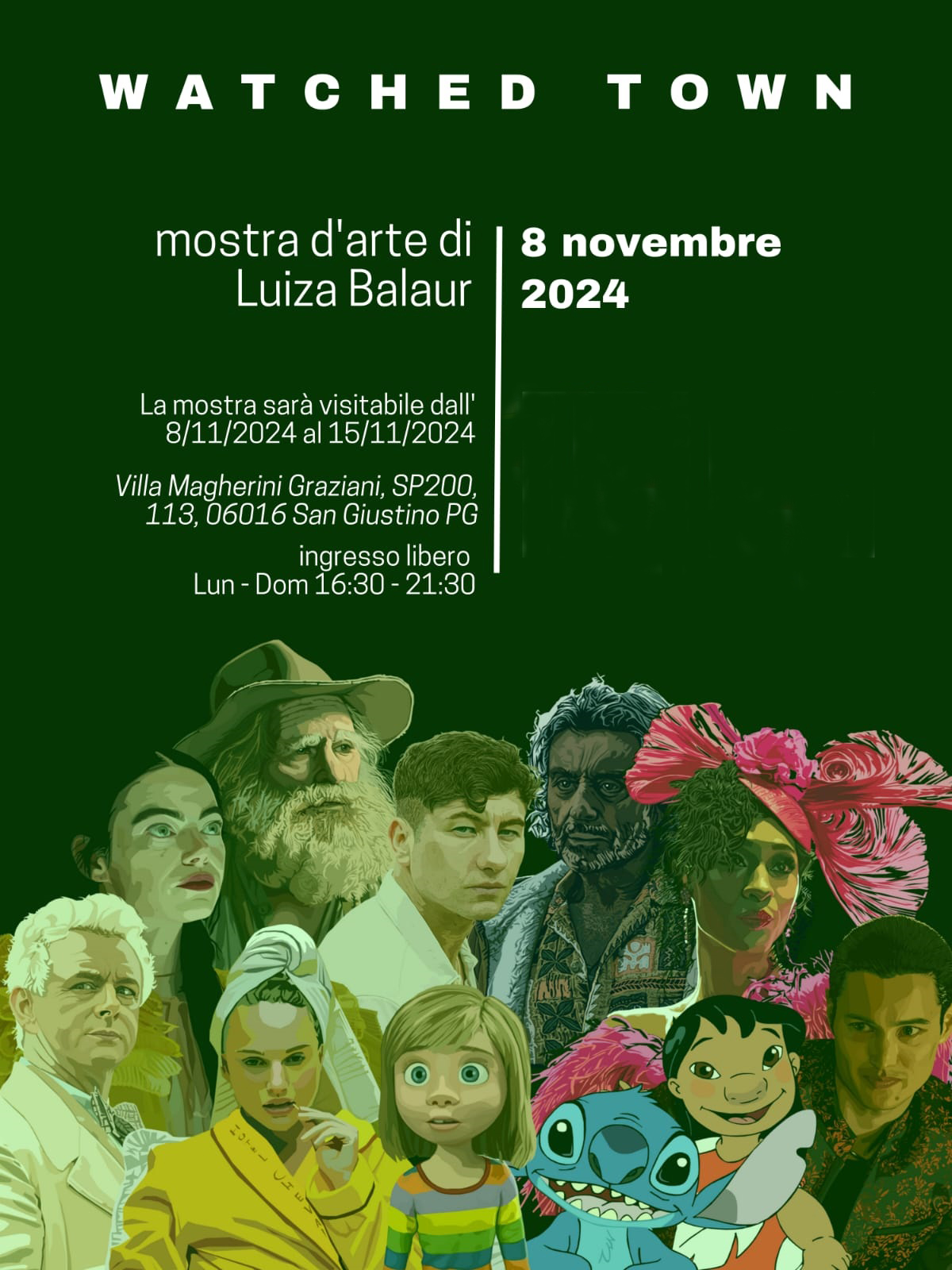 immagine della locandina della mostra “Watched Town”