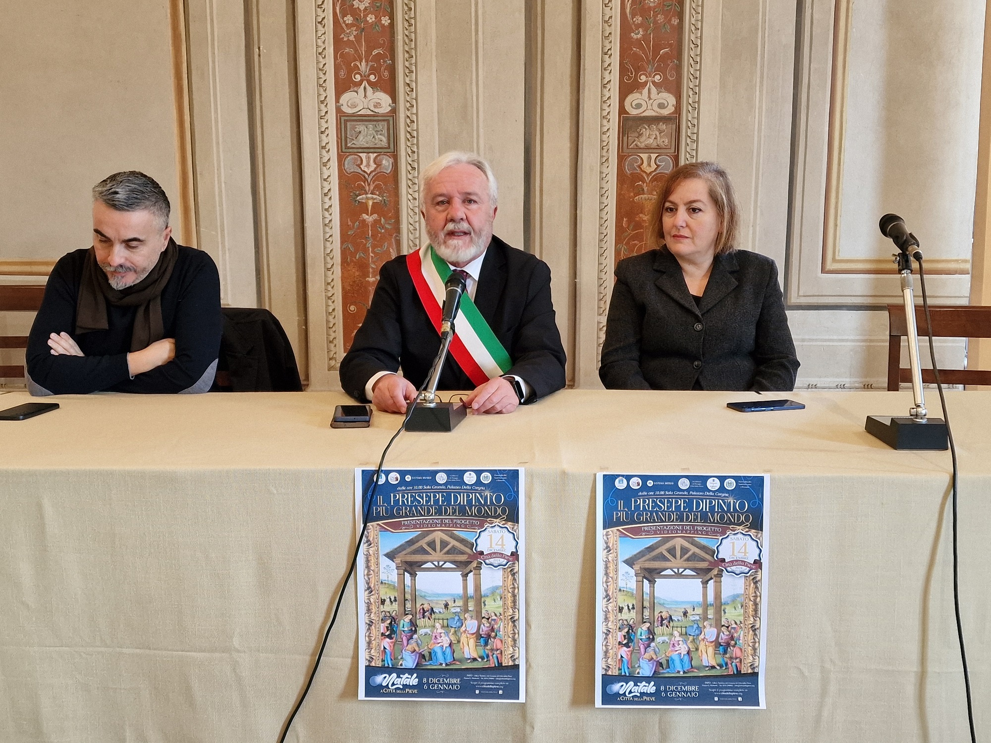 Il sindaco Risini con gli assessori Marchegiani e D'Alessandro