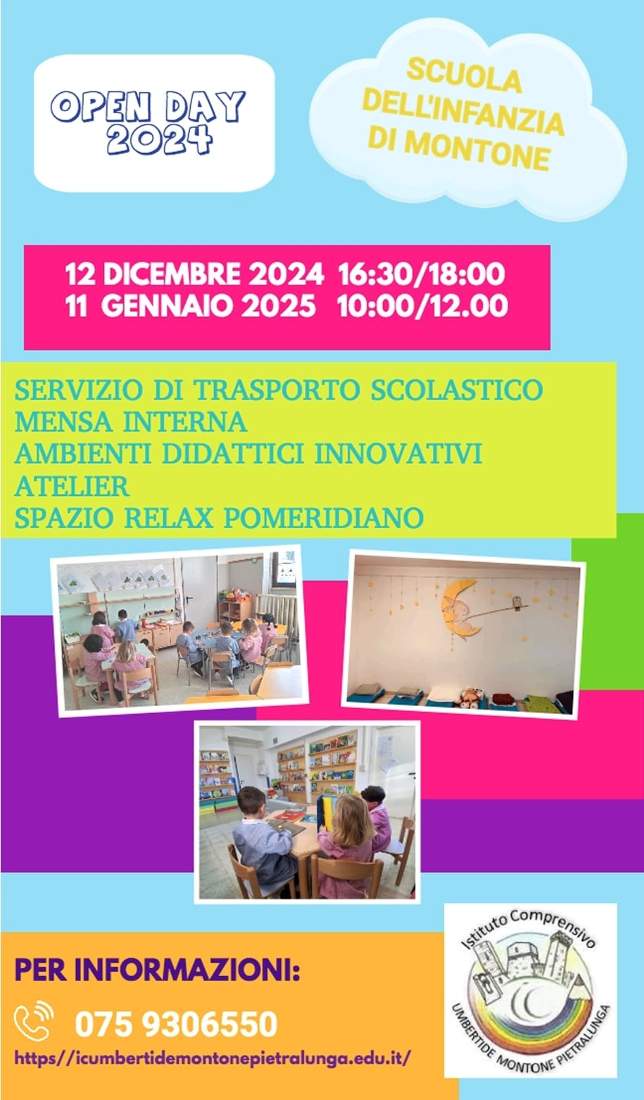 immagine locandina Open day scuole a Montone
