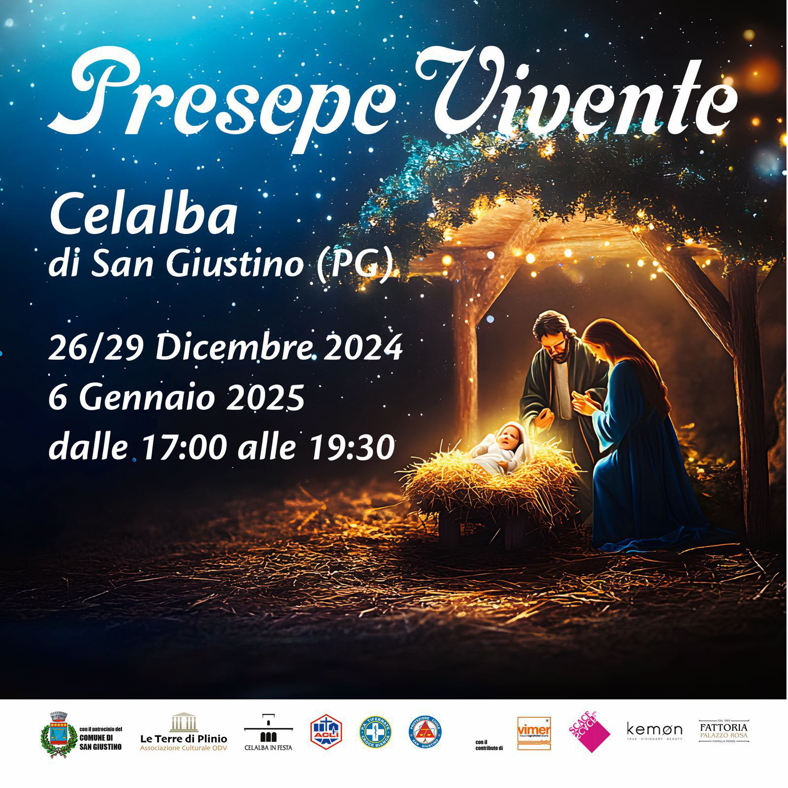 locandina presepe vivente di Celalba