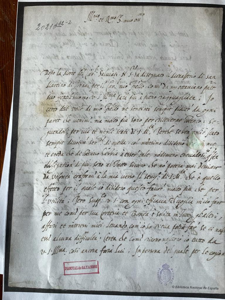 La lettera inedita