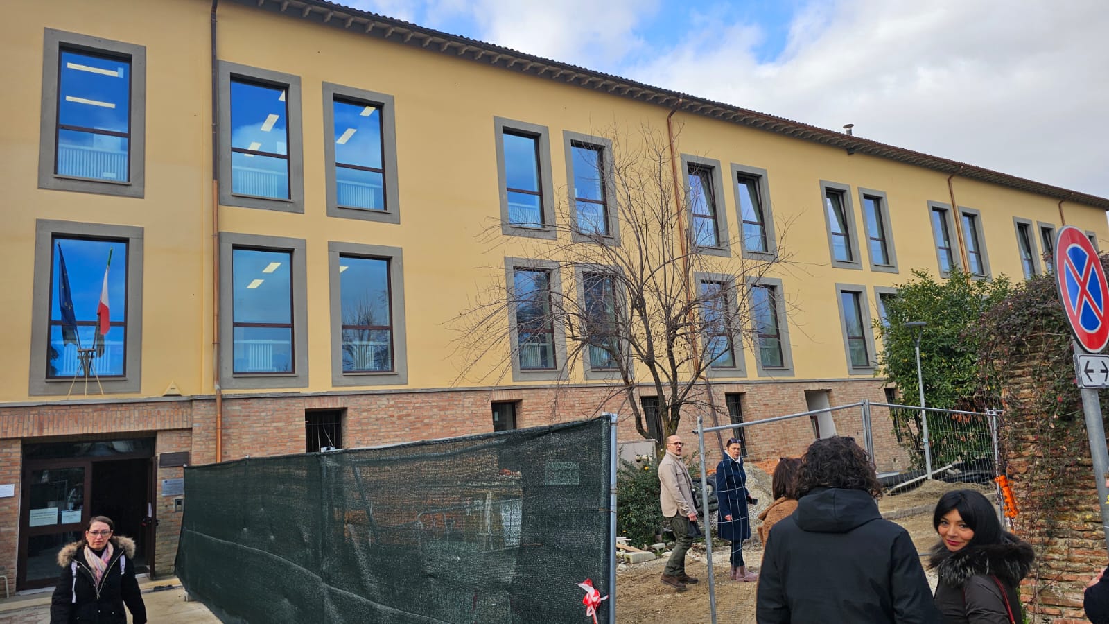 immagine del sopralluogo al cantiere del Liceo “Plinio il Giovane” di Città di Castello