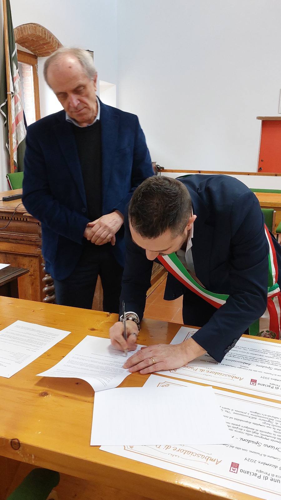 Il sindaco Dini e Oriano Spadoni