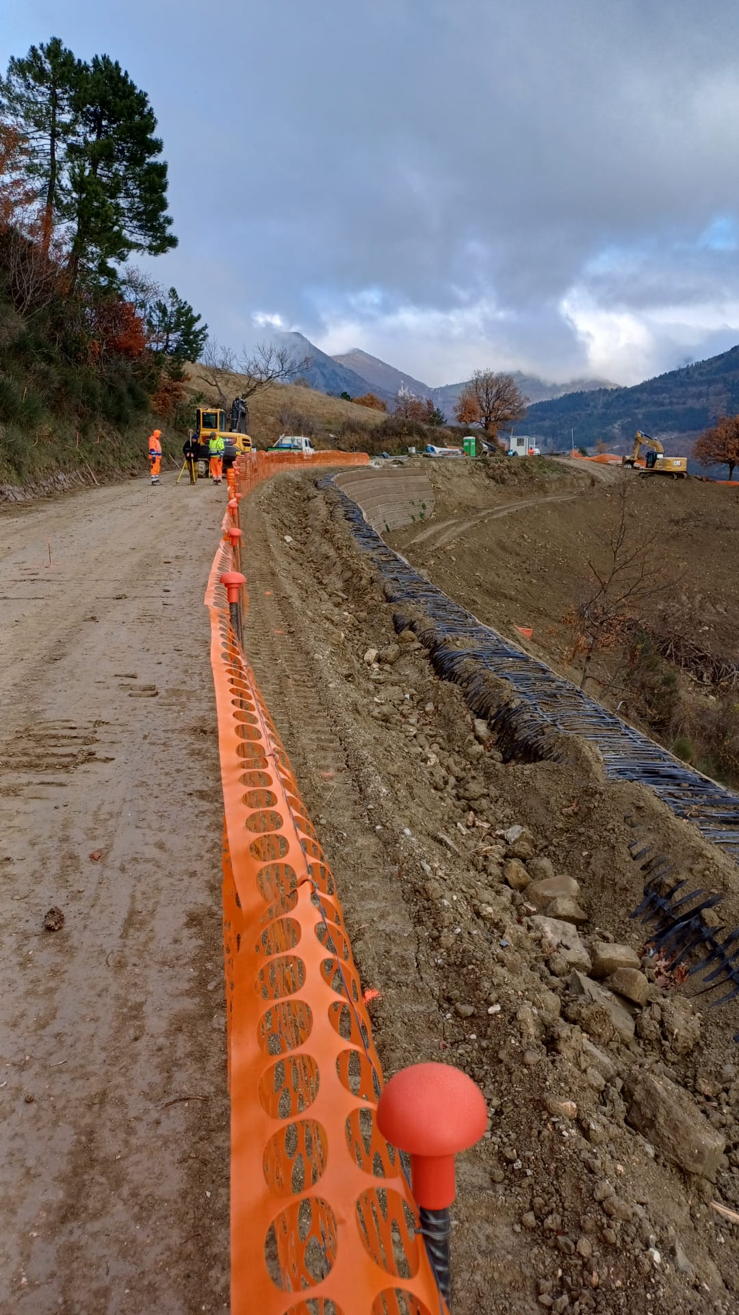L'intervento in corso sulla SP 225