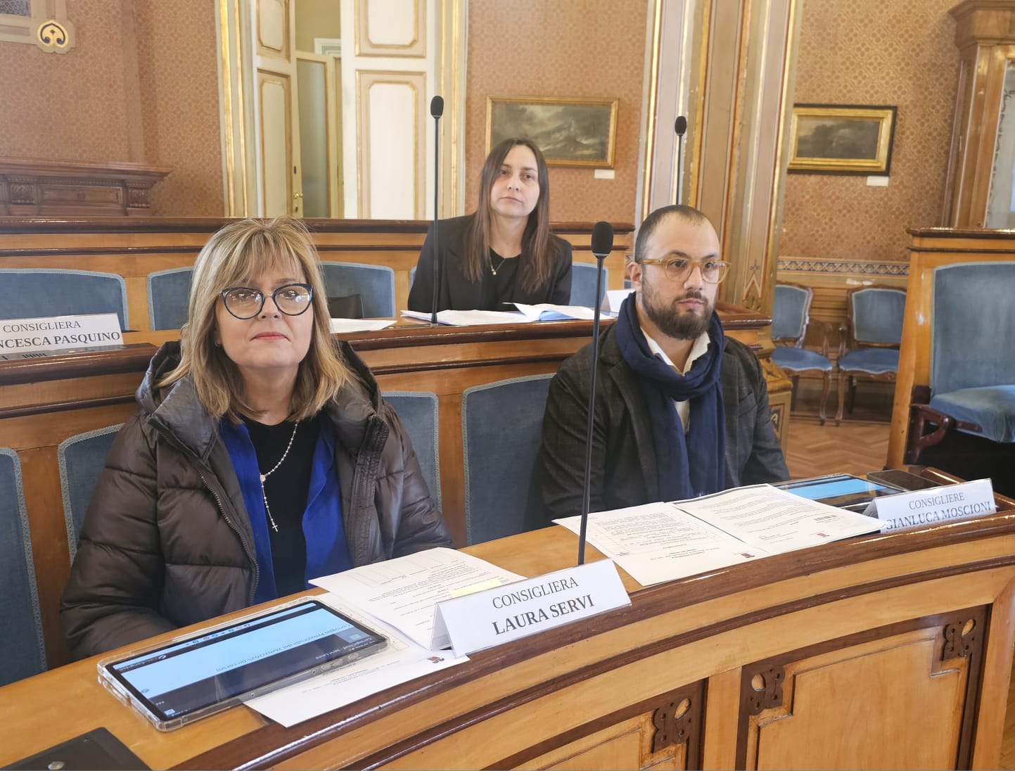I consiglieri delegati Servi, Moscioni e Cavanna