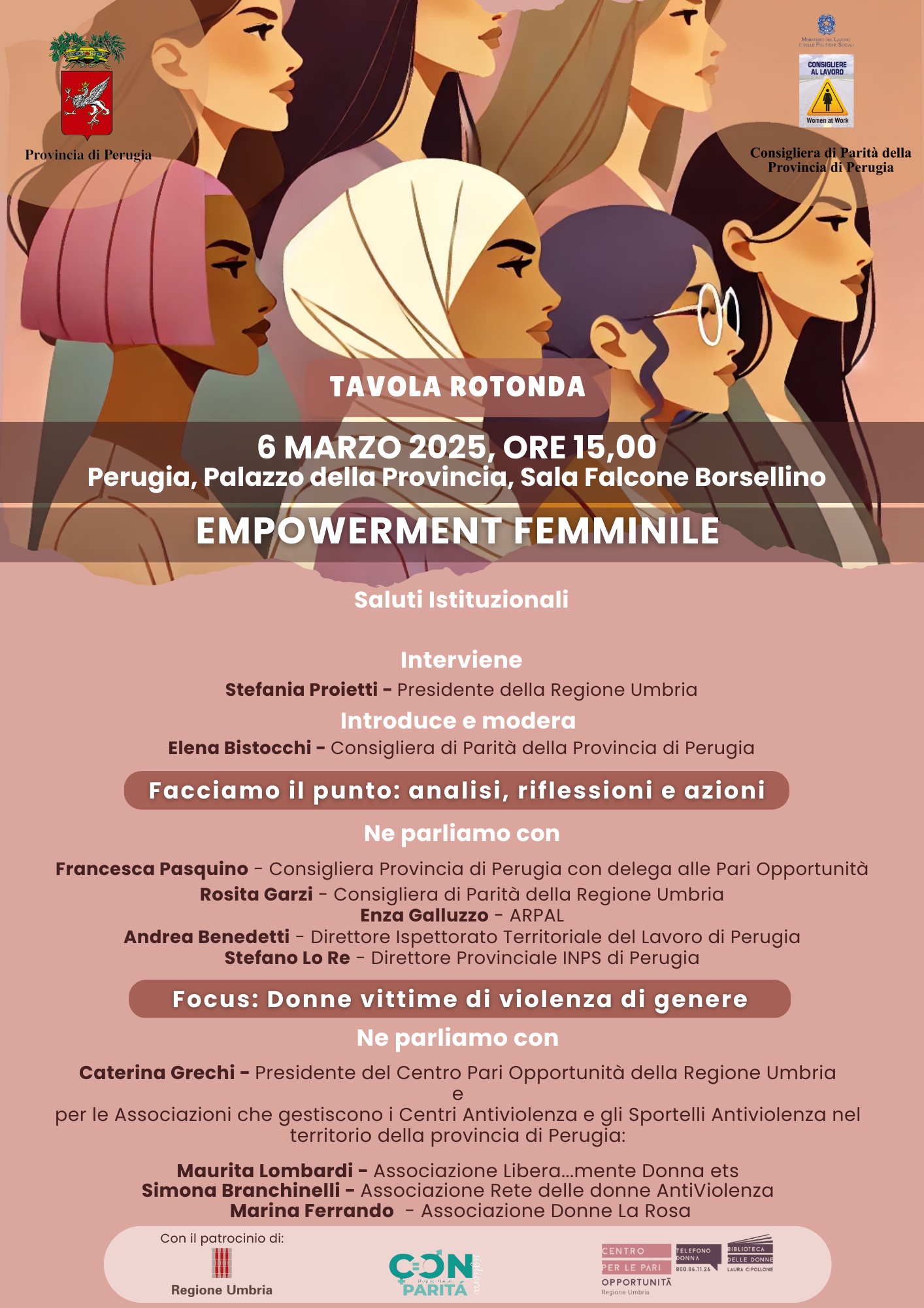 Immagine della locandina della tavolo rotonda “Empowerment femminile”