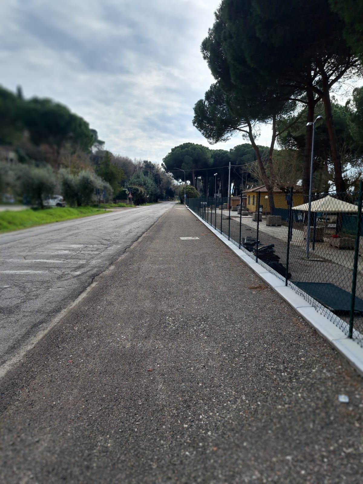 I lavori sulla pista ciclabile
