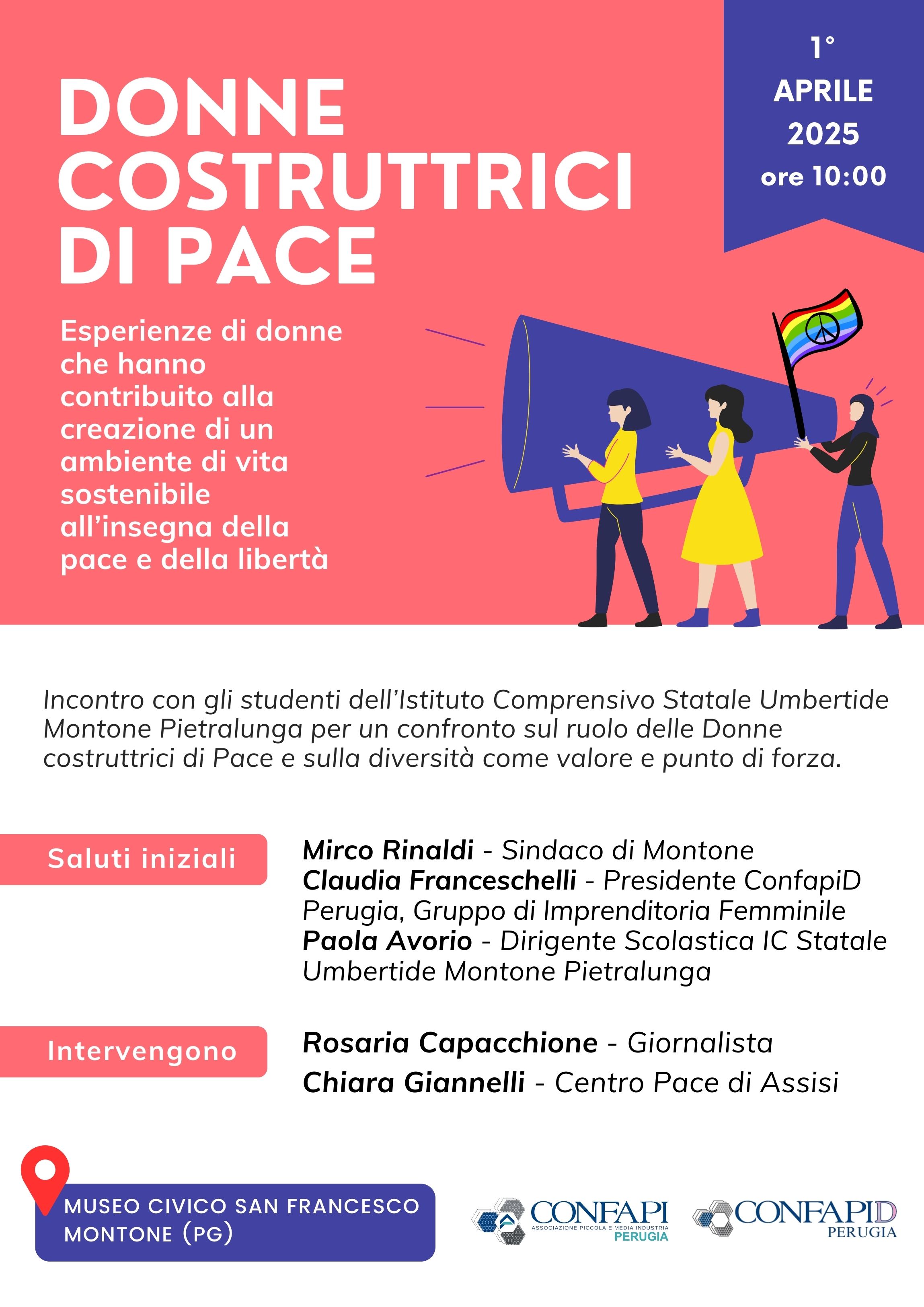 Locandina evento “Donne costruttrici di pace”