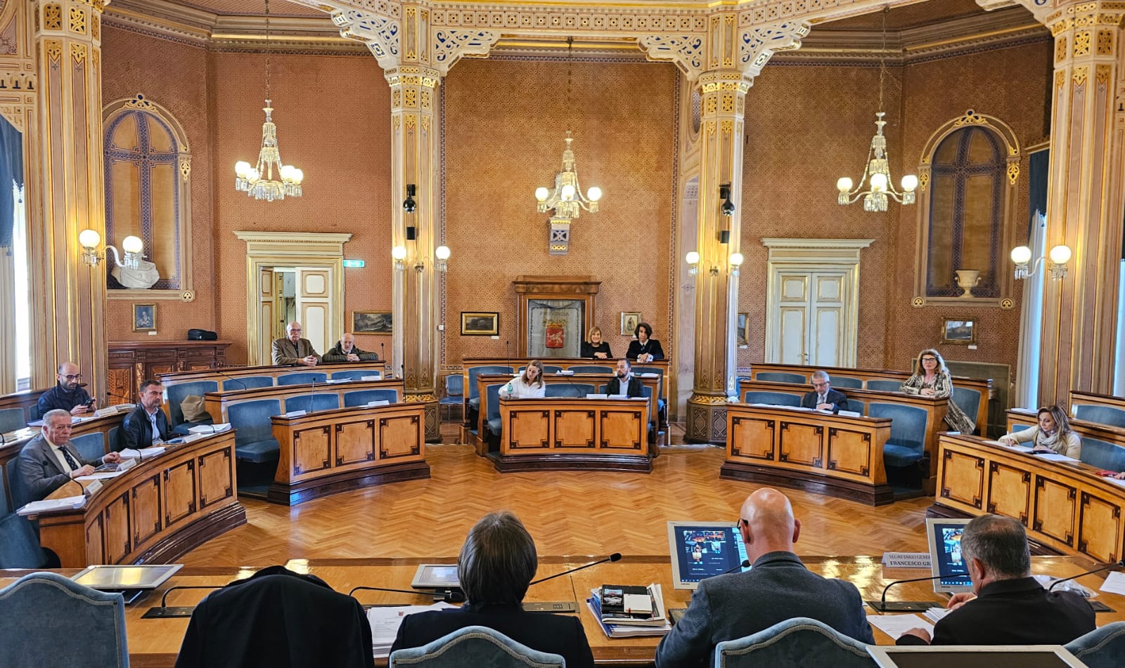 Immagine della seduta del Consiglio provinciale di Perugia