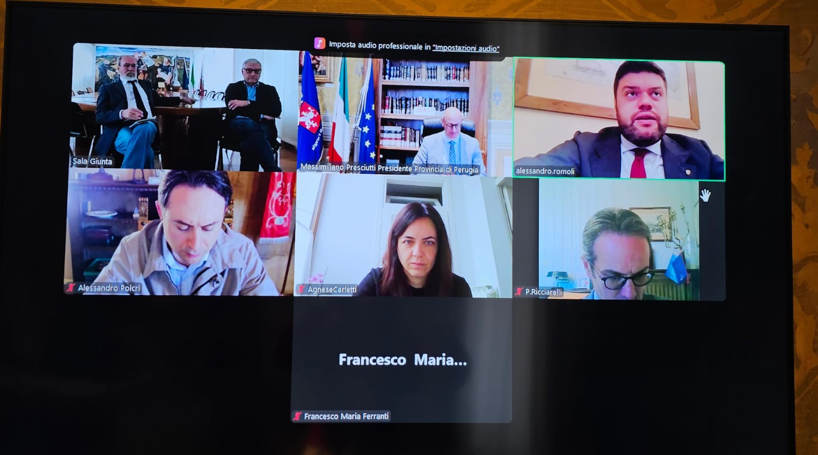 Incontro online tra i Presidenti delle Province dell'Italia di mezzo