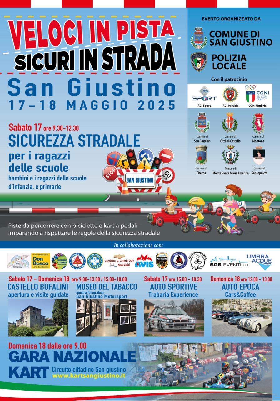 "Veloci in pista, sicuri in strada” - A San Giustino un weekend tra educazione stradale e passione per i motori
