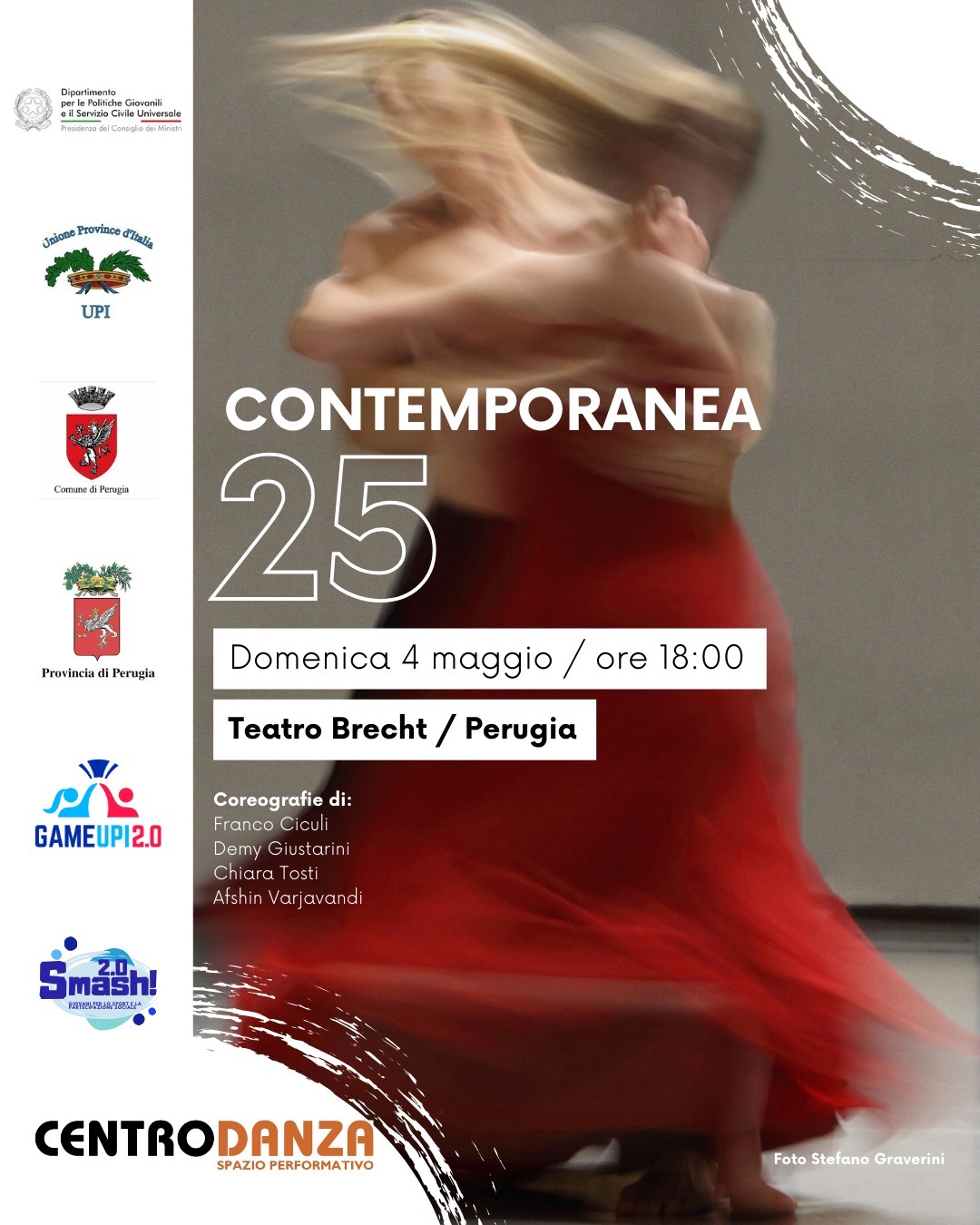 Giovani, sport e benessere – Al teatro Brecht di San Sisto lo spettacolo "Contemporanea 25" 