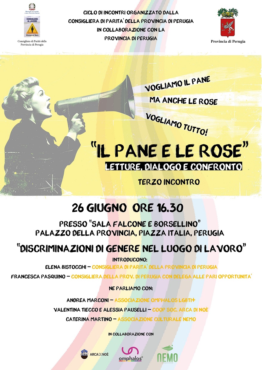 “Il pane e le rose”, domani si parla di discriminazioni di genere sul lavoro