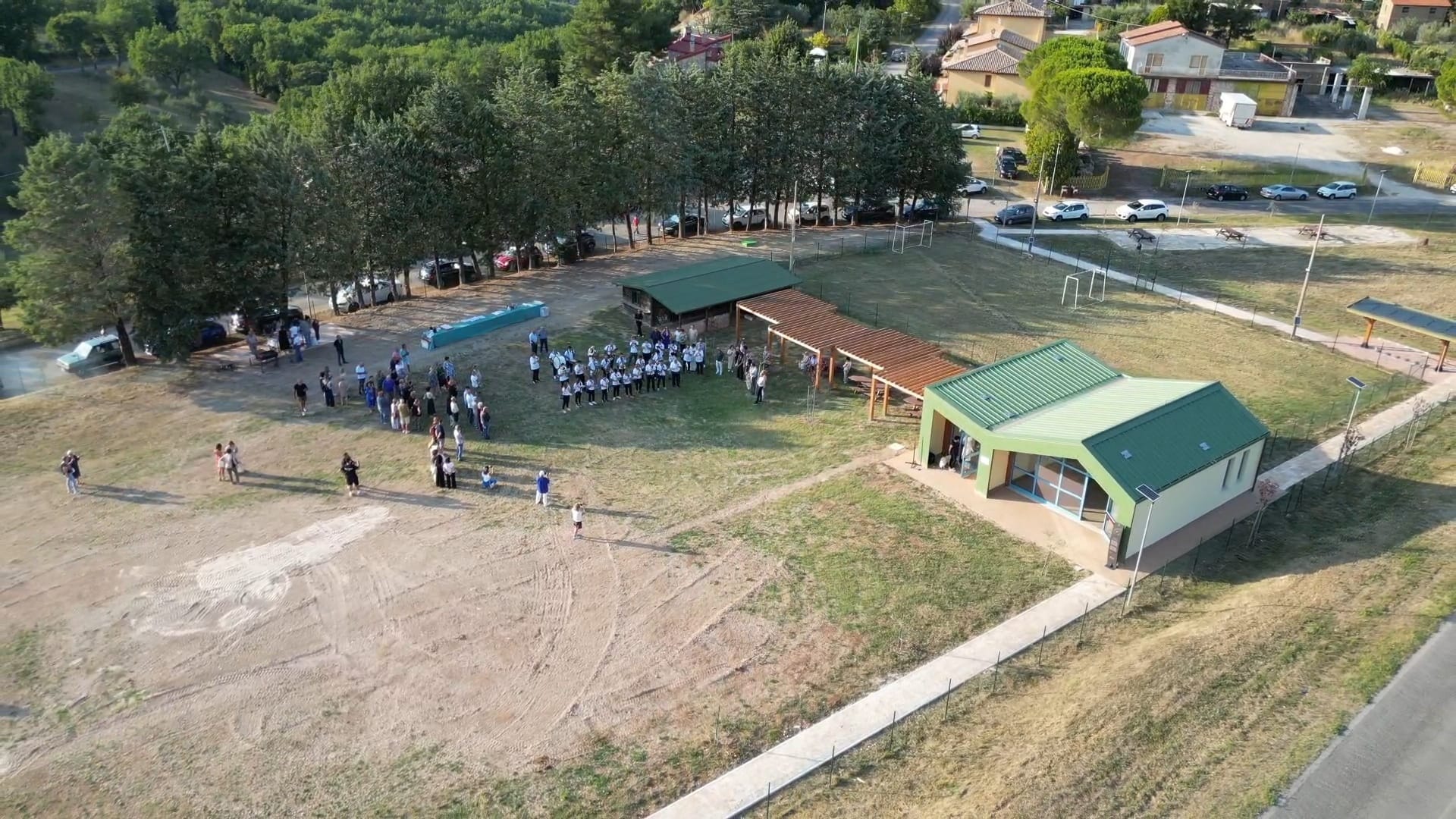 Immagine dell'inaugurazione della nuova area polivalente a Montecchio