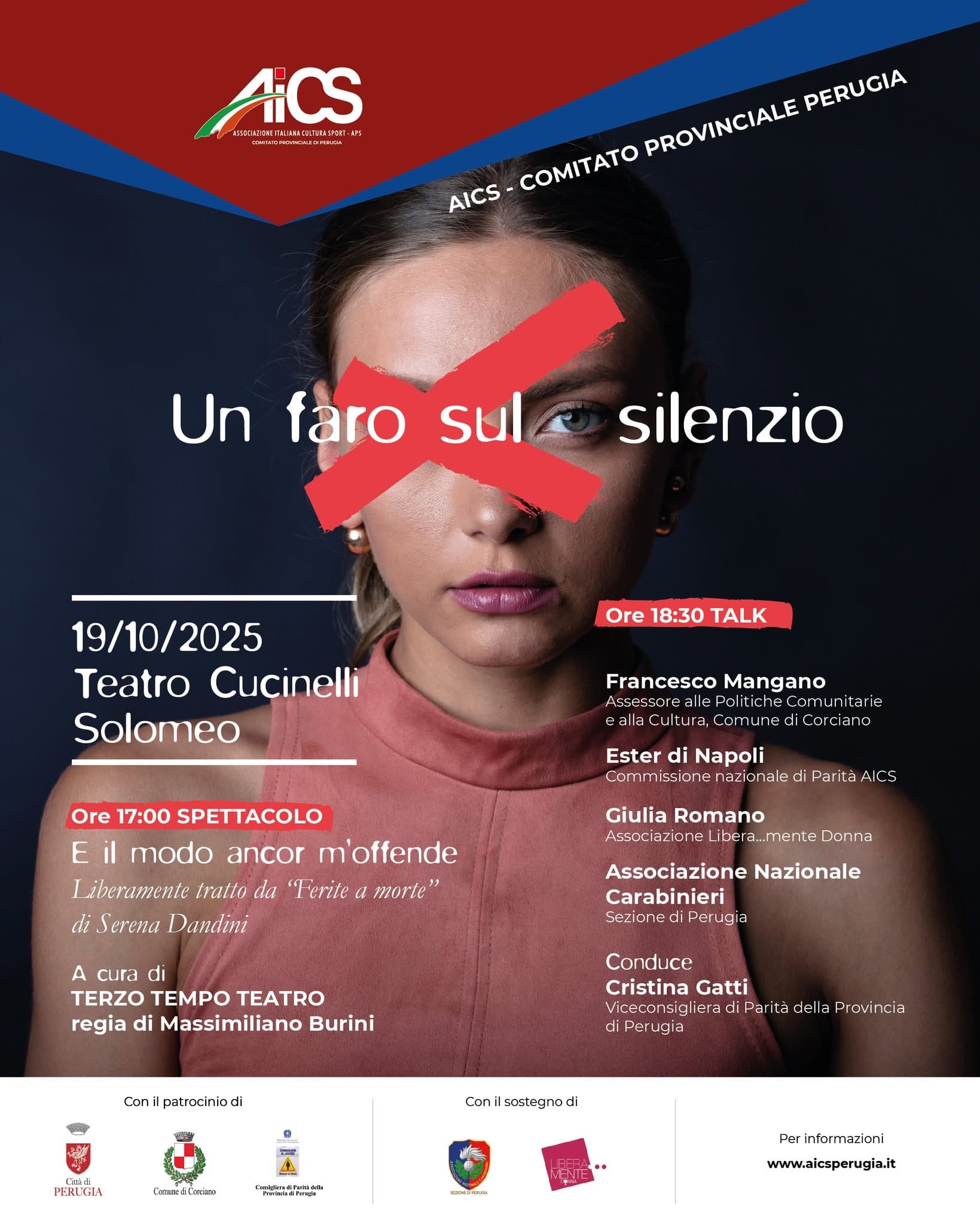 Solomeo – Domenica 19 ottobre evento “Un faro sul silenzio”, consapevolezza e impegno contro la violenza di genere