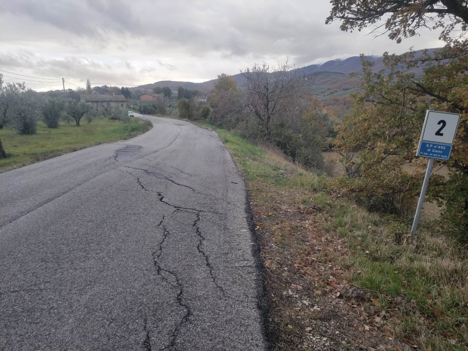 Viabilità – Giano dell’Umbria, al via la messa in sicurezza di un tratto della S.P. 452