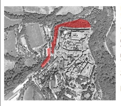 immagine dei lavori previsti nel borgo di Montone