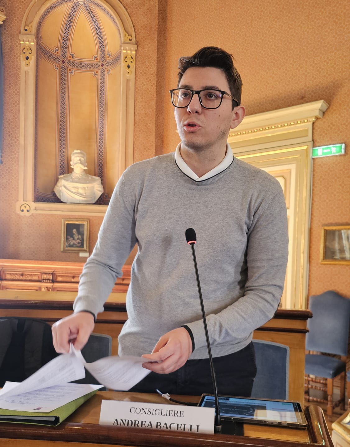 Il consigliere provinciale con delega al Bilancio, Andrea Bacelli