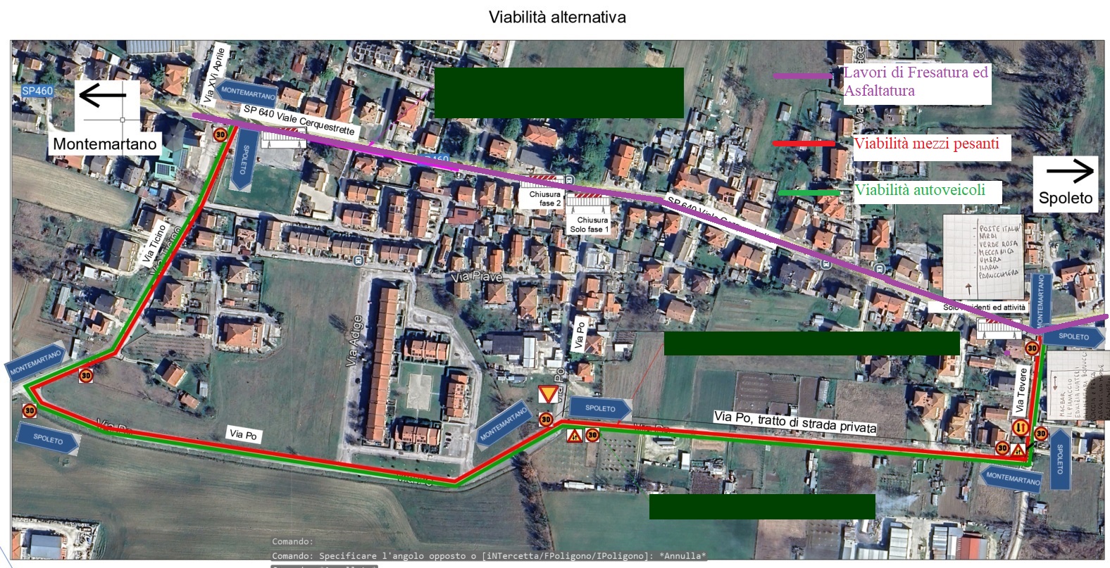 Mappa della viabilità alternativa
