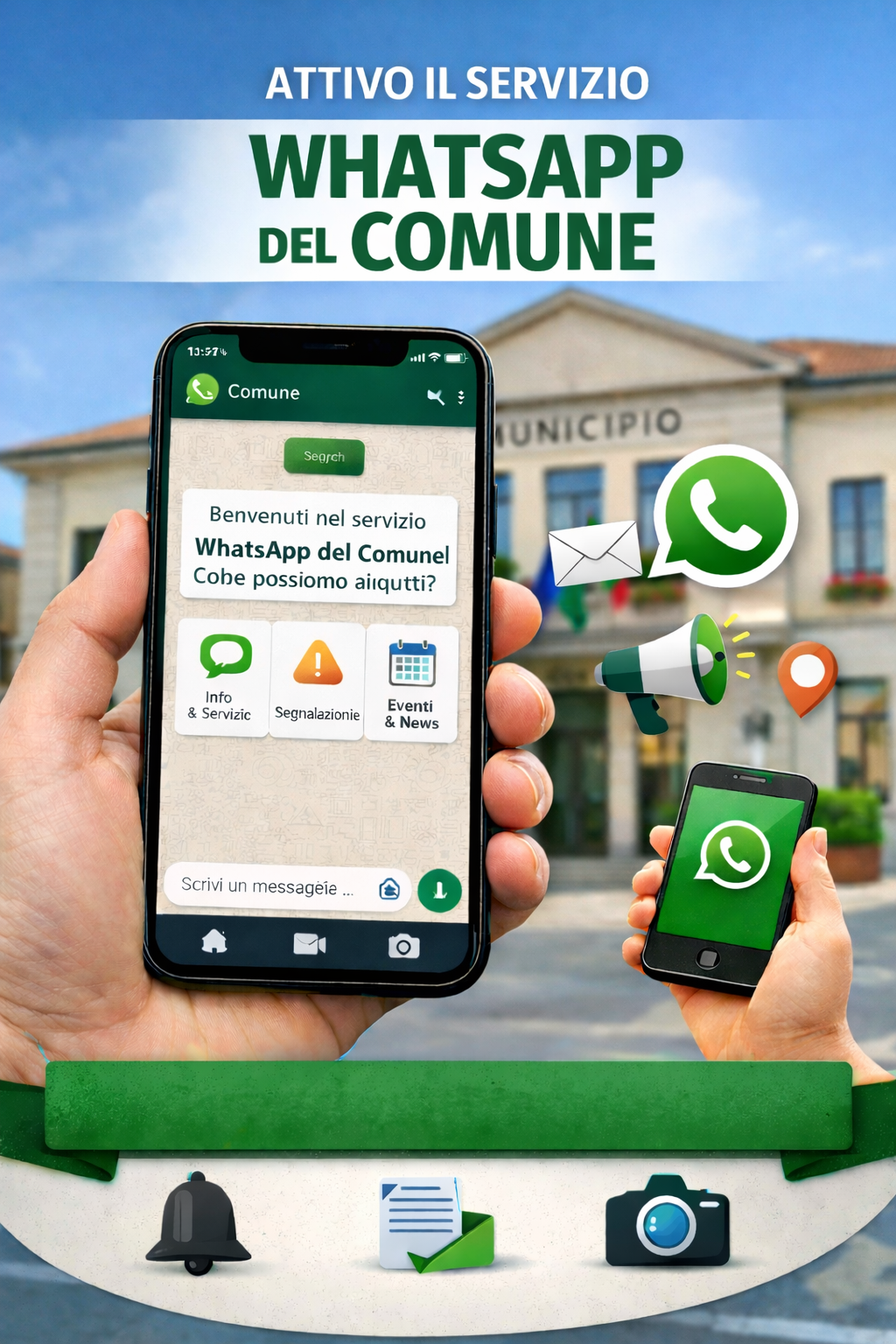 Immagine generica creata con ChatGPT per WhatsApp del Comune