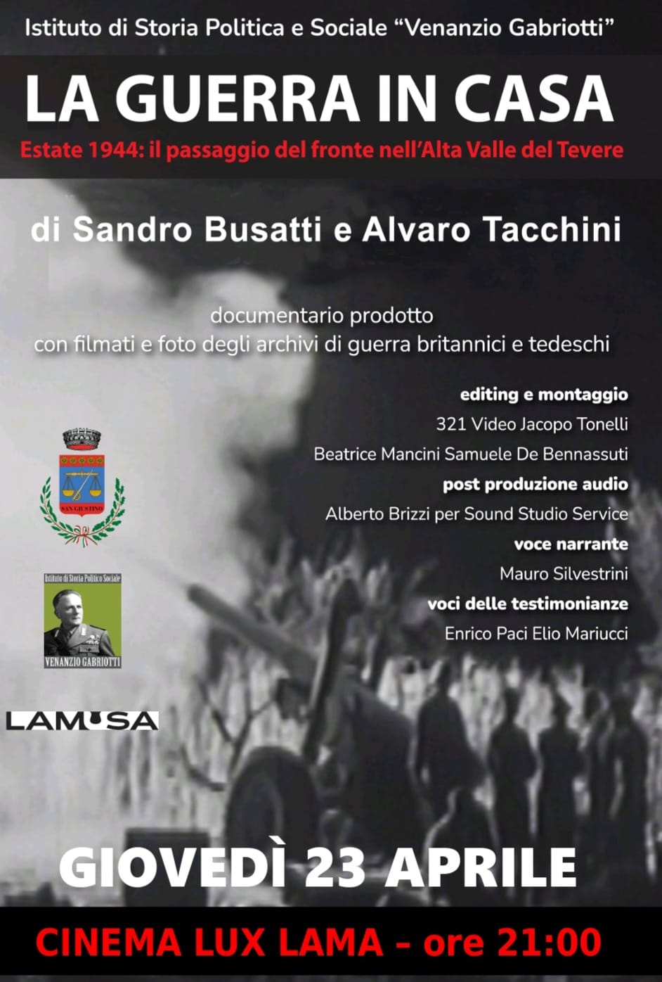San Giustino - &ldquo;La guerra in casa&rdquo; arriva al cinema Lux di Lama