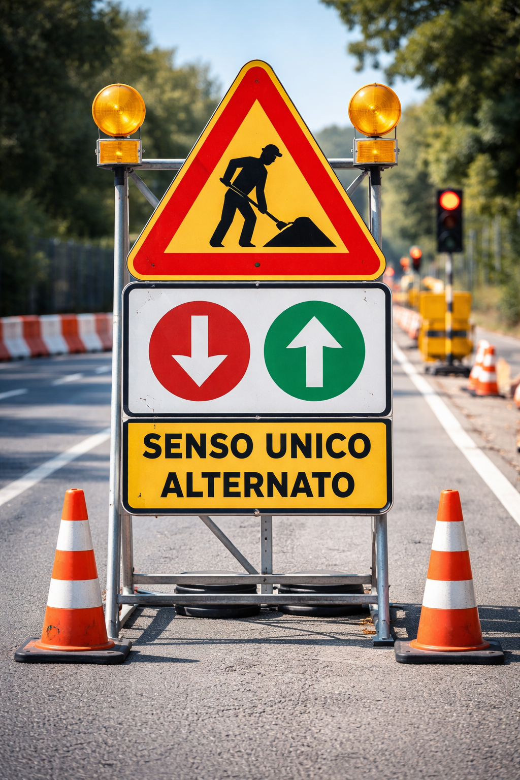 immagine senso unico alternato creata con AI