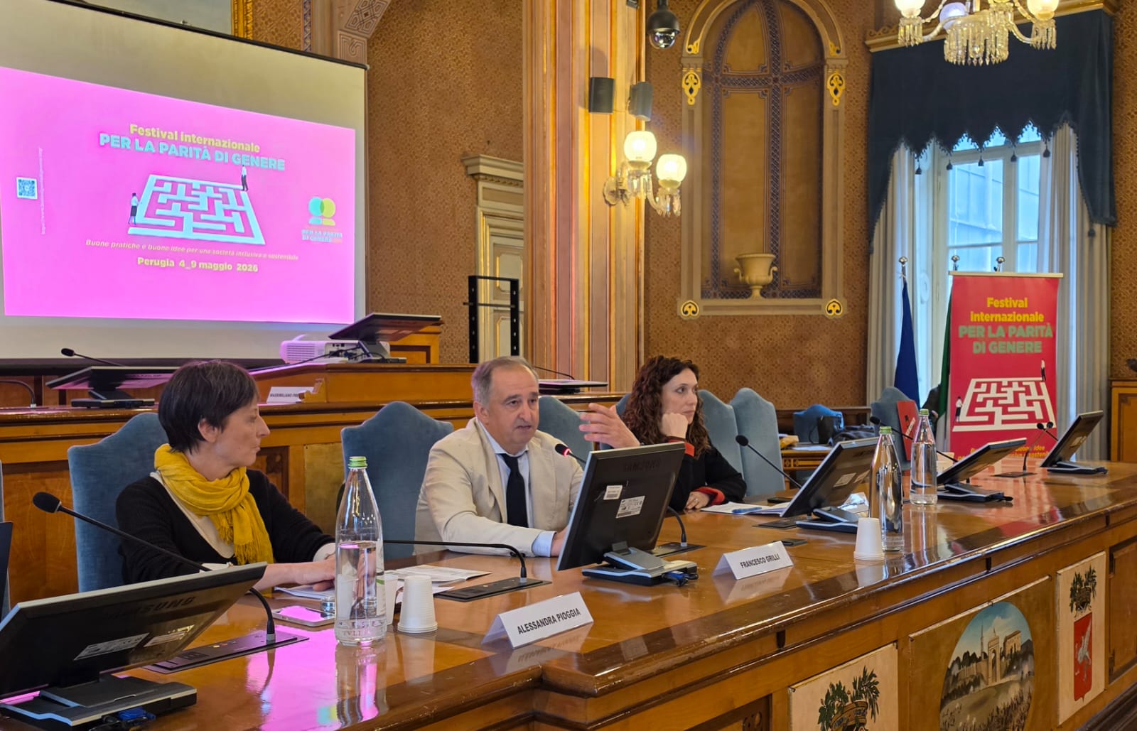 Immagine delle iniziative organizzate nel Palazzo della Provincia di Perugia nell'ambito del Festival della Parità di genere