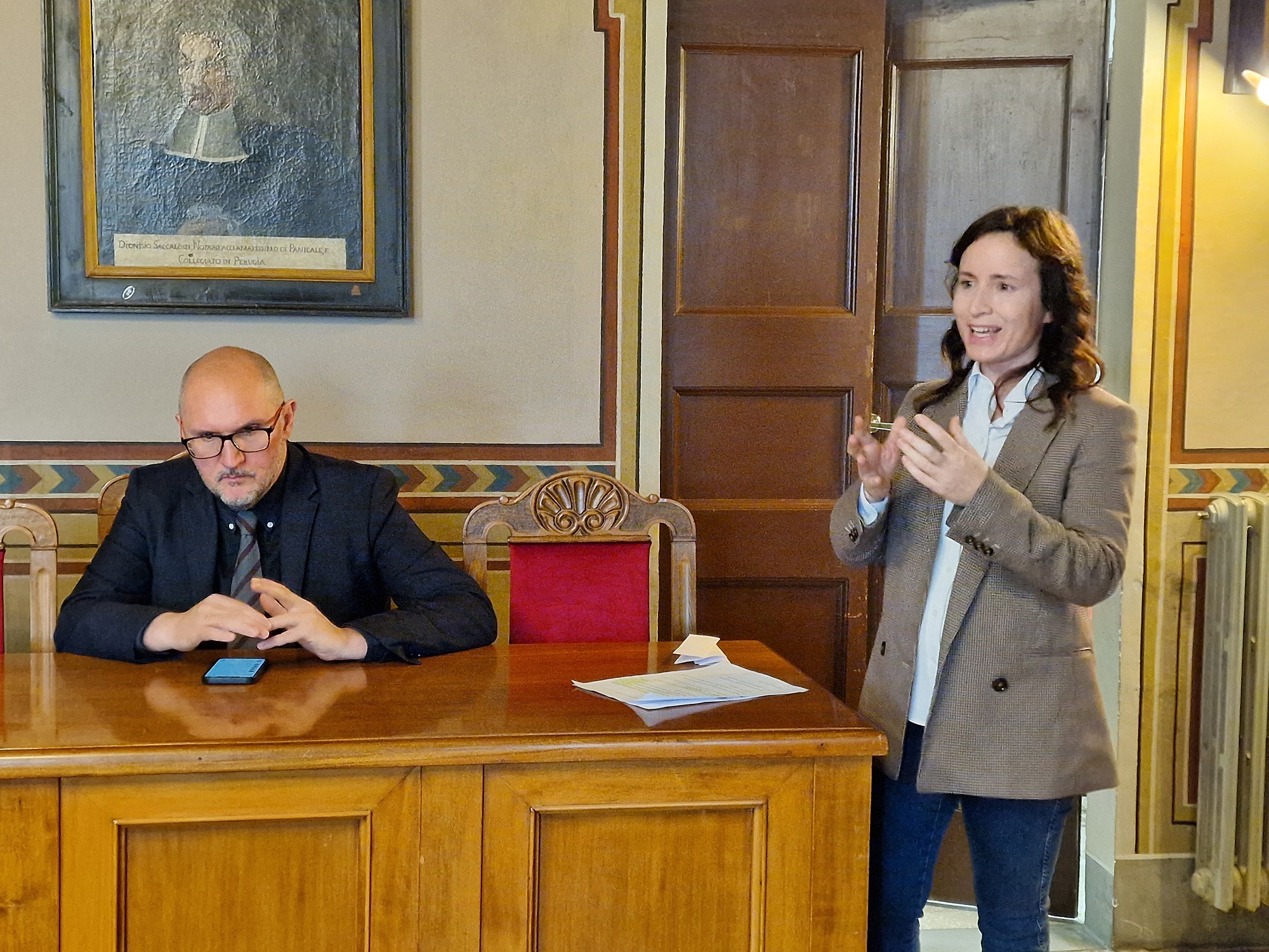Il sindaco Cherubini e l'assessora Sepiacci