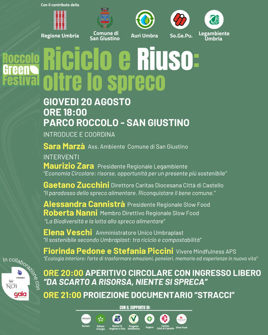 San Giustino - Al via il “Roccolo Green Festival” San Giustino - Al via il “Roccolo Green Festival”