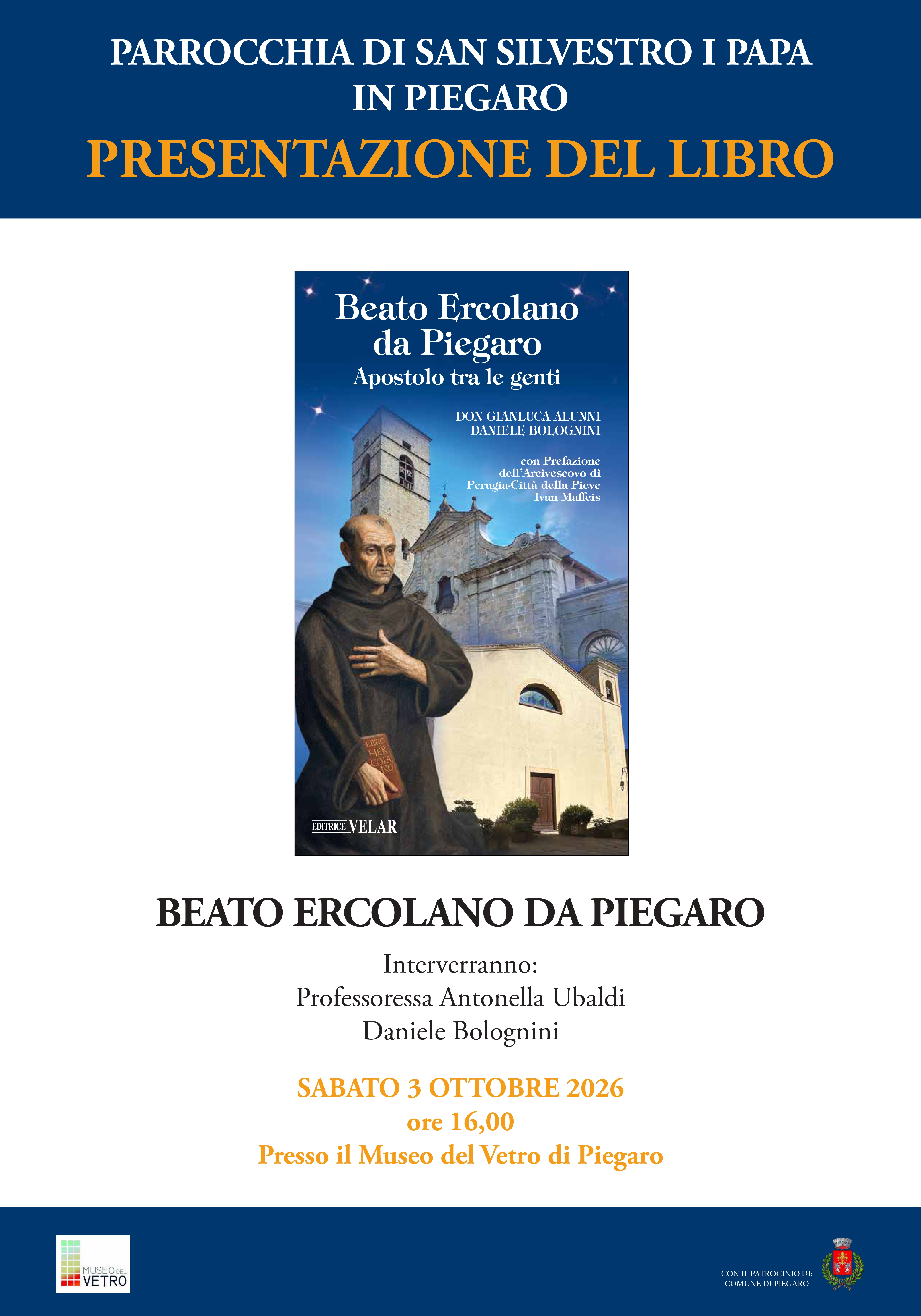 Libri - &ldquo;Beato Ercolano da Piegaro, Apostolo tra le genti&rdquo;