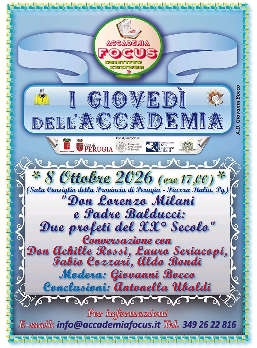 Locandina “I Giovedì dell’Accademia Focus”