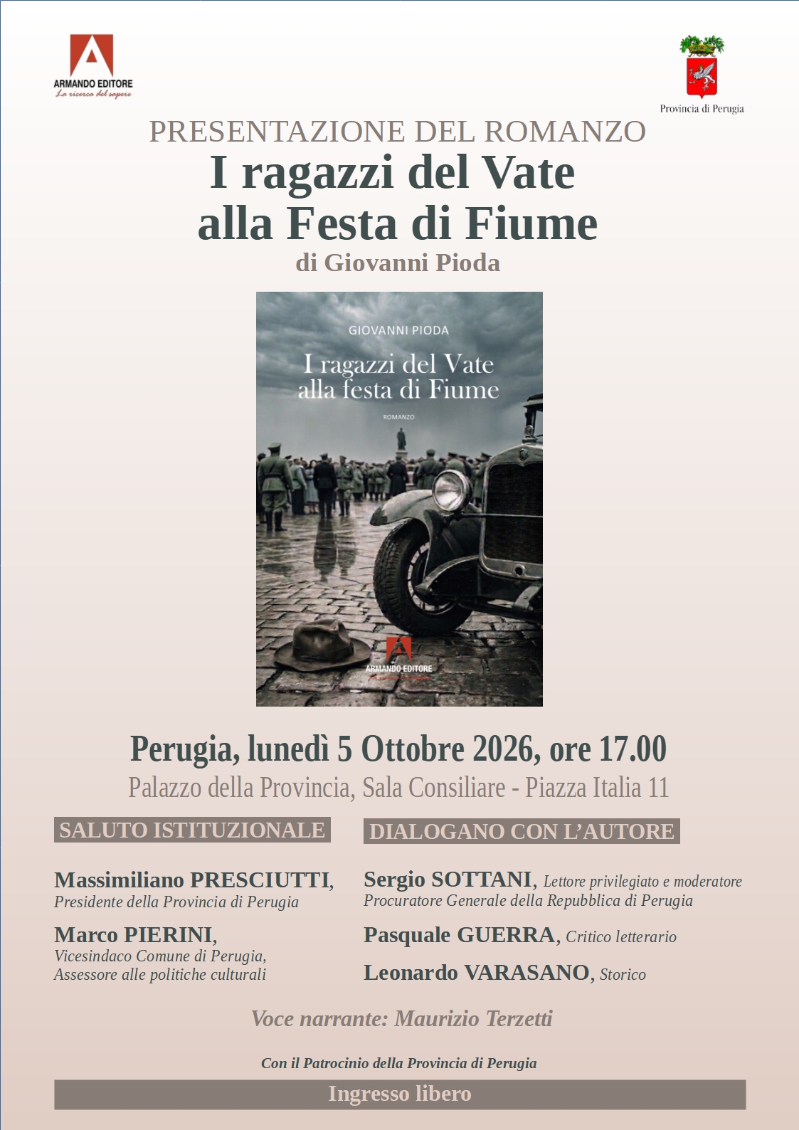 Libri – In Provincia la presentazione de “I ragazzi del Vate alla festa di Fiume” Libri – In Provincia la presentazione de “I ragazzi del Vate alla festa di Fiume”