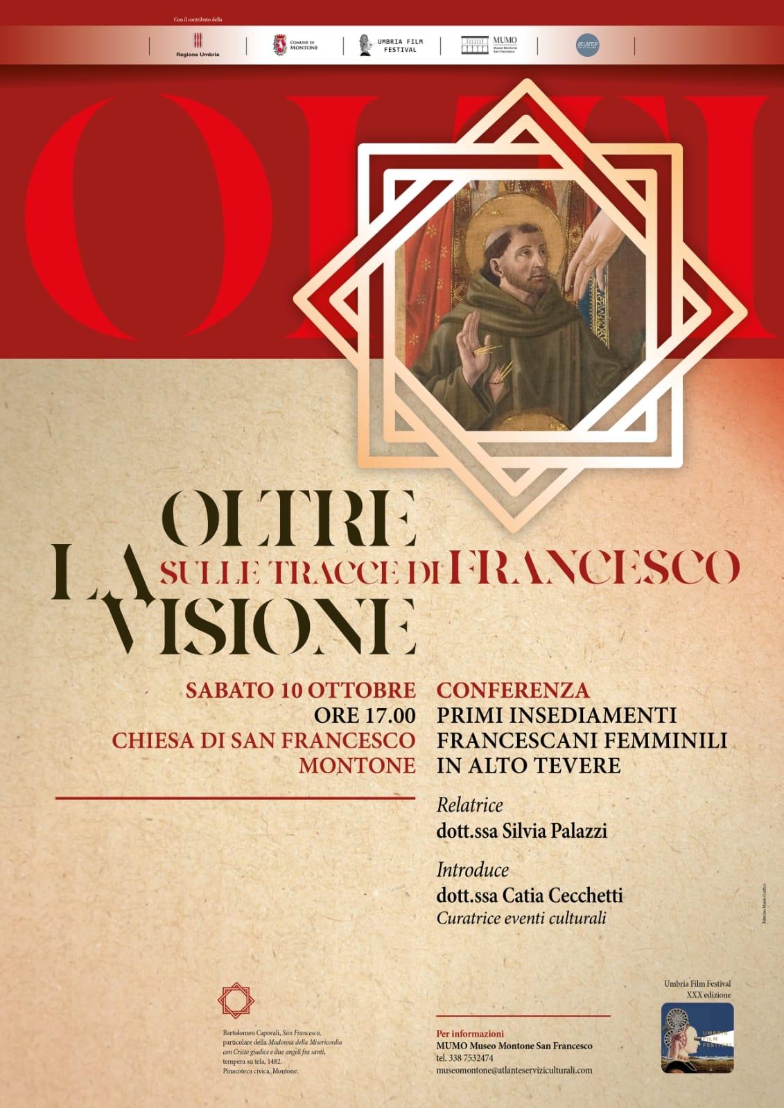 Locandina evento “Primi insediamenti francescani femminili in Alto Tevere”