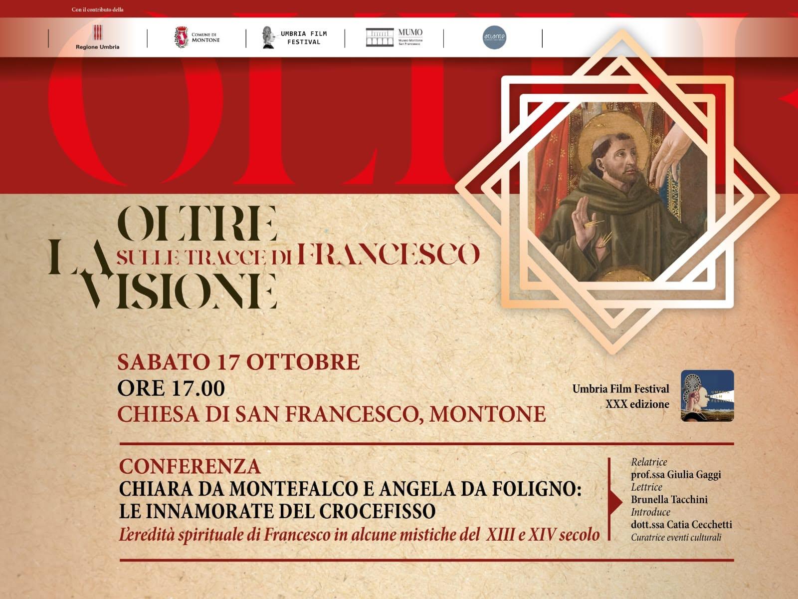 &ldquo;Oltre la Visione - Sulle tracce di Francesco&rdquo;: a Montone un incontro dedicato a Chiara da Montefalco e Angela da Foligno
