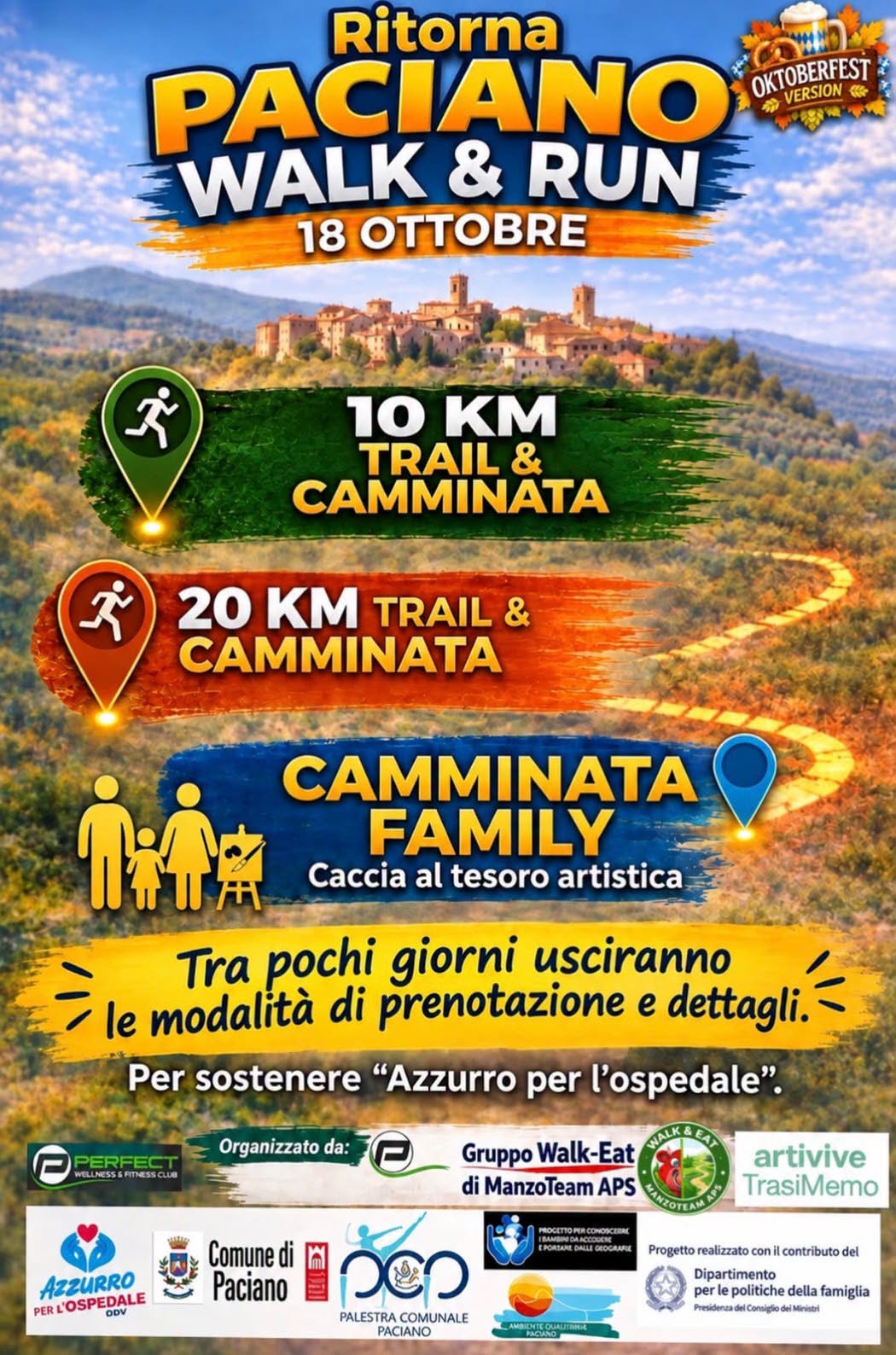 Paciano Walk&Run – Domenica torna la manifestazione podistica che unisce sport e solidarietà Paciano Walk&Run – Domenica torna la manifestazione podistica che unisce sport e solidarietà