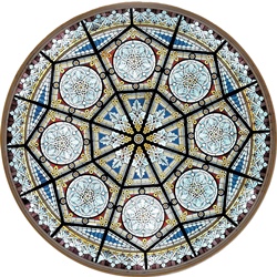 FOTO 5: Sala del Consiglio Provinciale, Francesco Moretti, Vetrata del lucernario, 1873 ca.