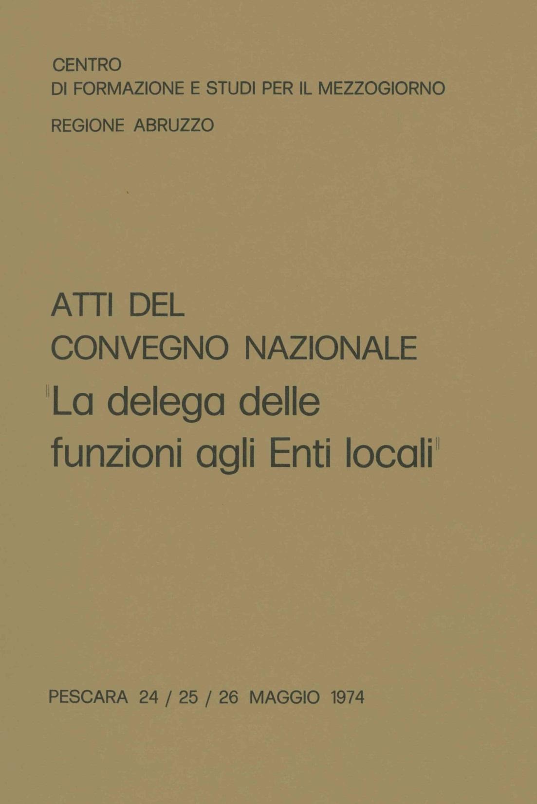Copertina atti del Convegno Pescara