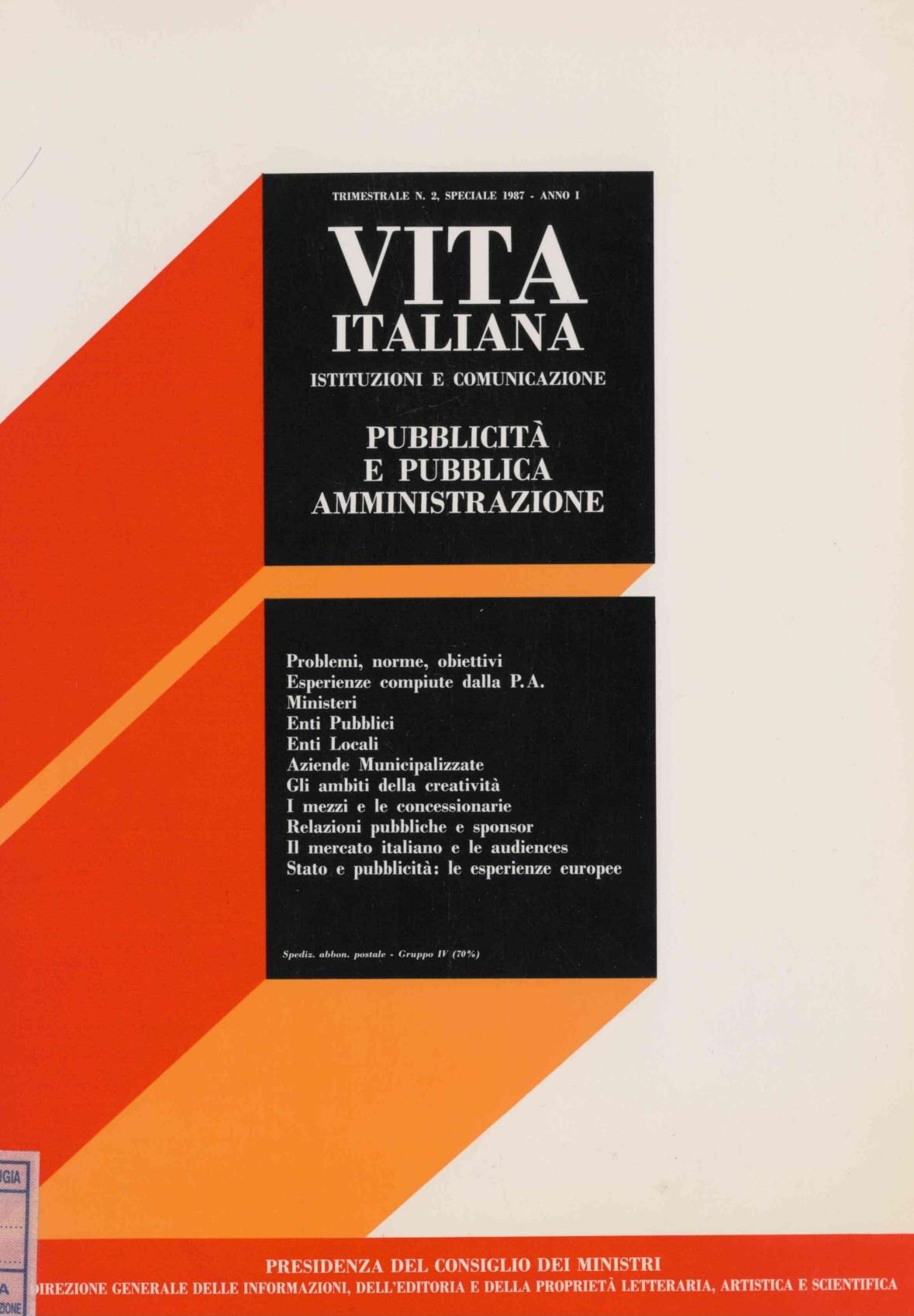 Copertina rivista Vita Italiana
