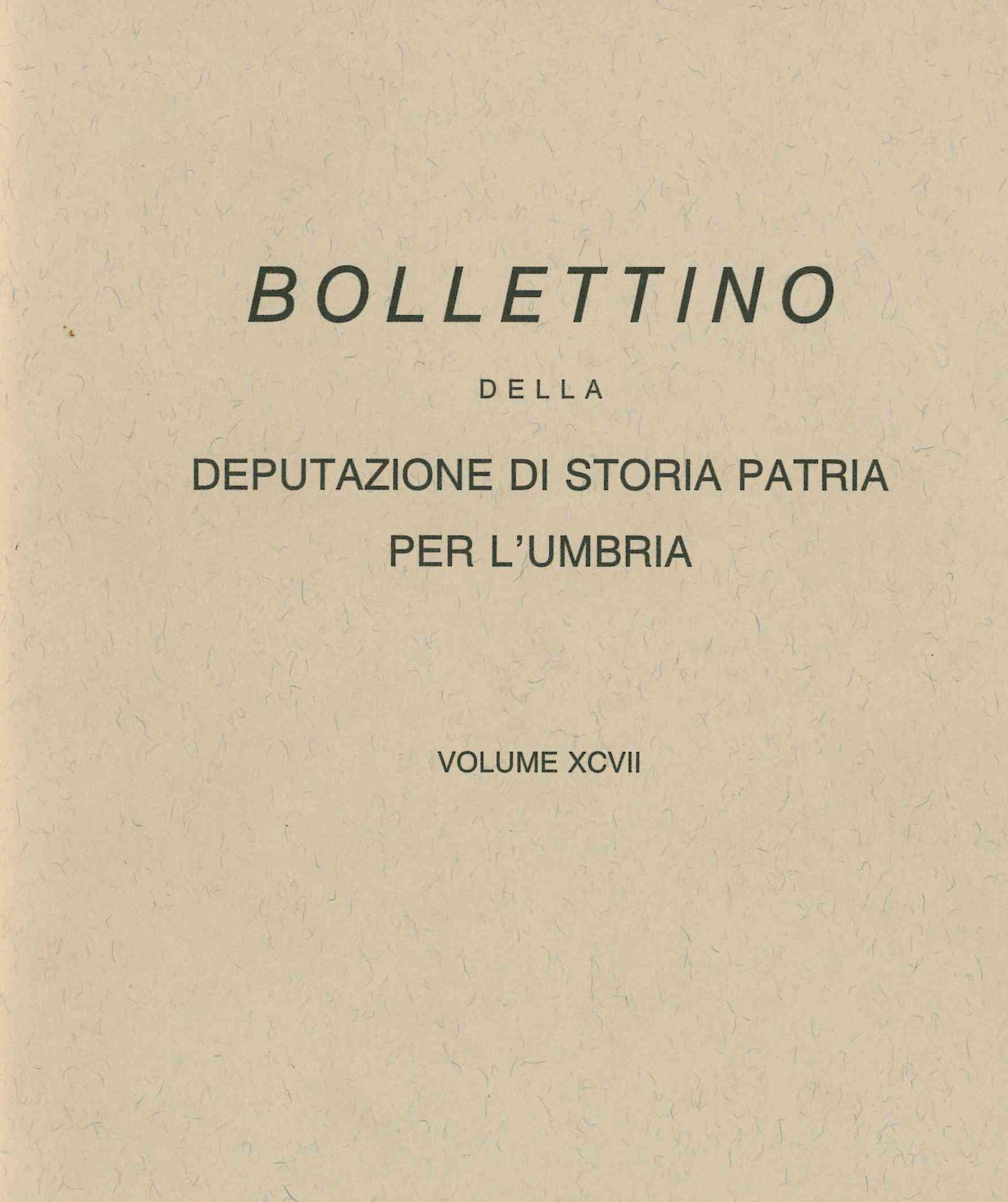 Bollettino della Deputazione Storia Patria per l’Umbria