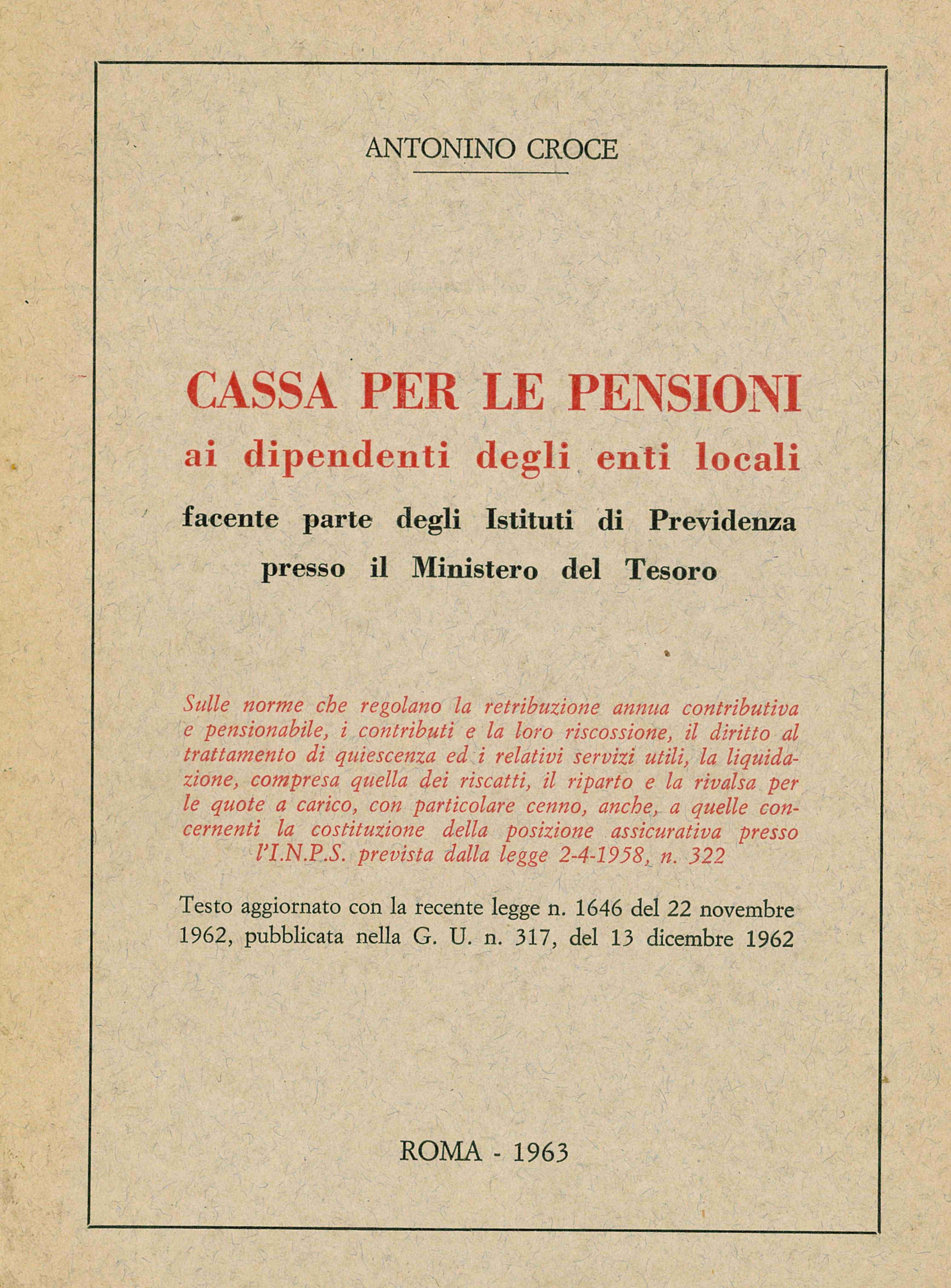 La cassa per le pensioni