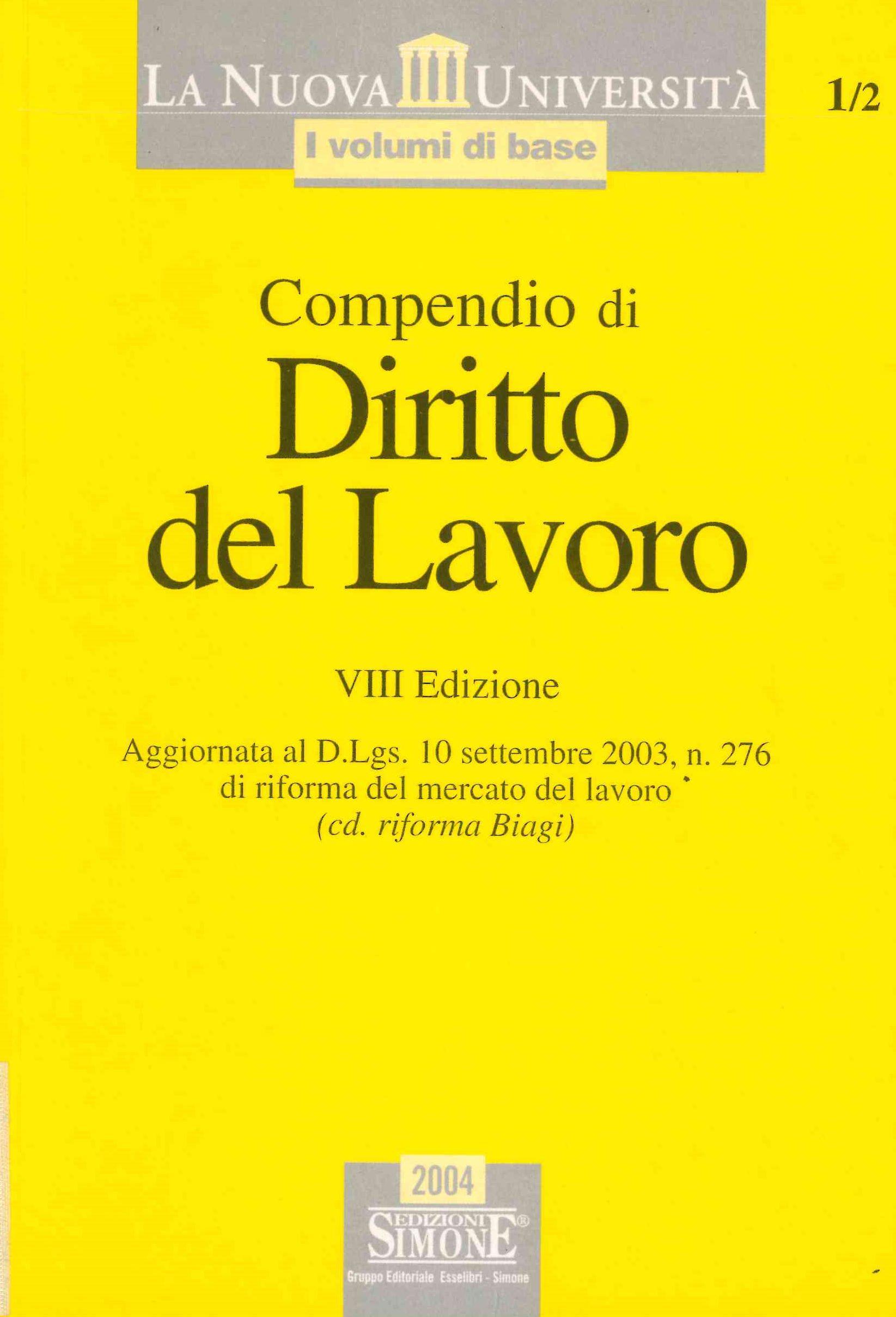 Compendio lavoro VIII edizione